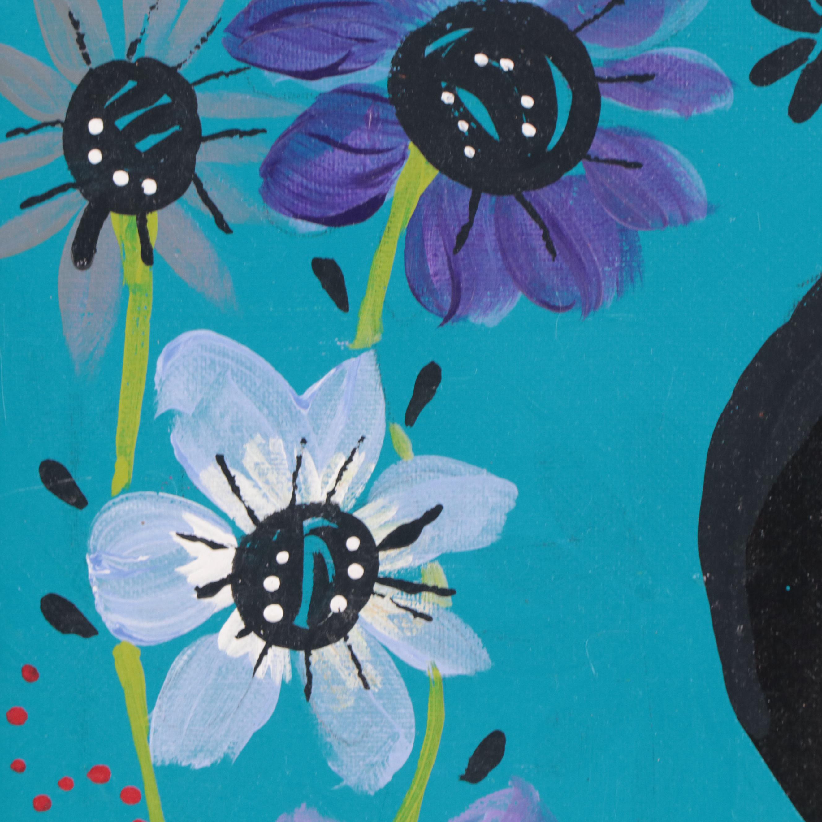 Shannon Eaton Acrylic Painting "Frida in her Garden," 2018