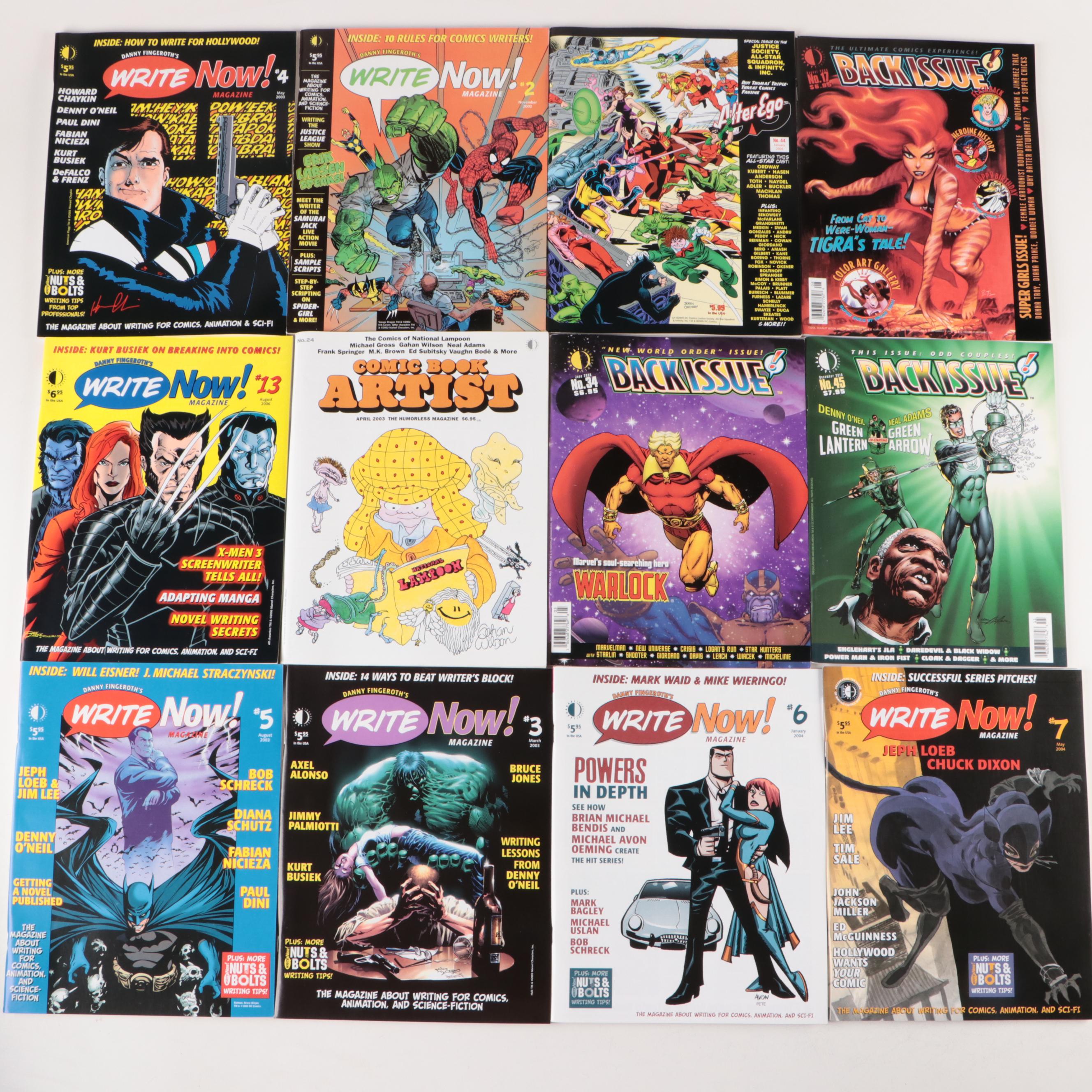 Modern Age "Write Now!", "Comic Book Artist", "Alter Ego", More Comic Magazines