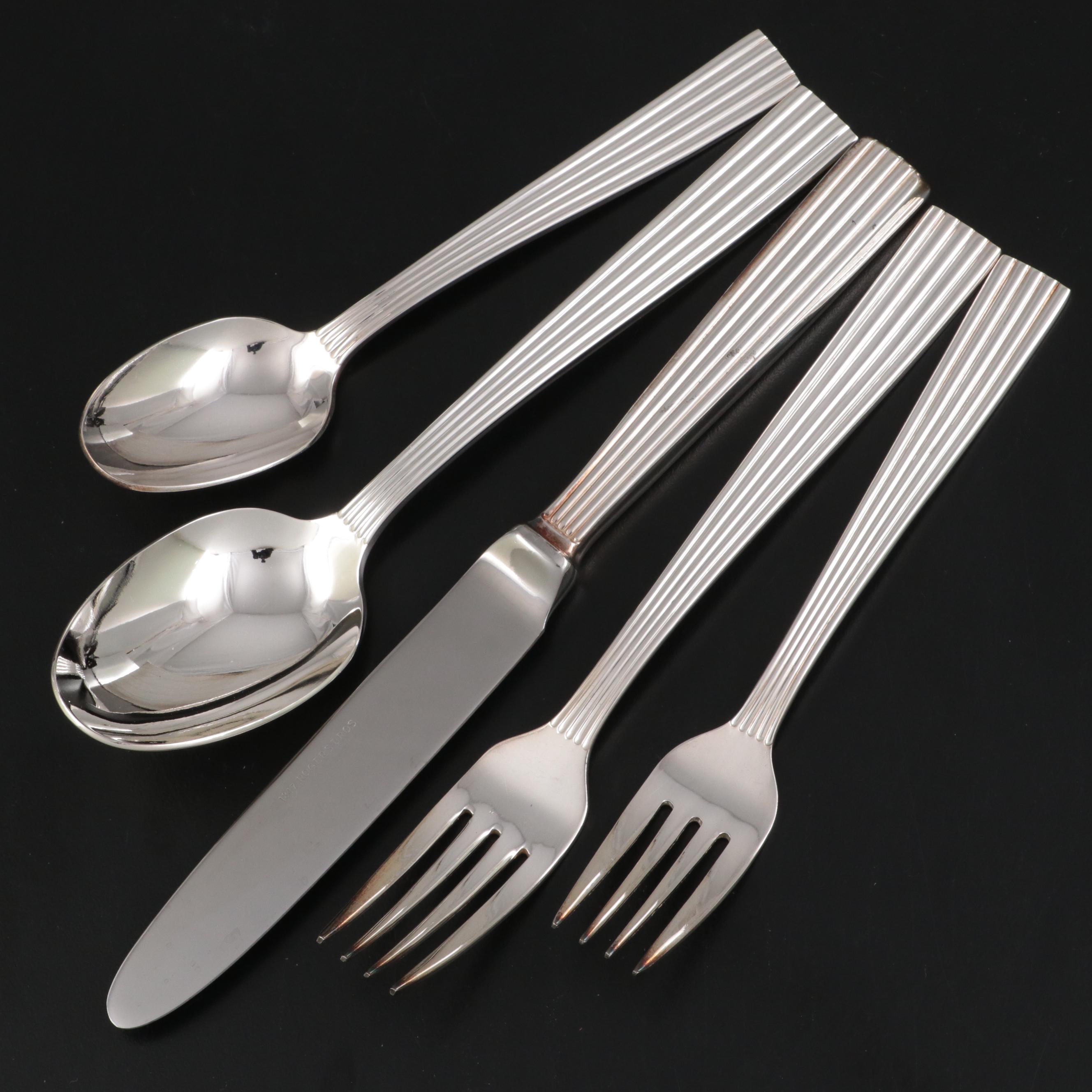 Rogers Bros Silver Plate Flatware Set for Twelve with Storage Case