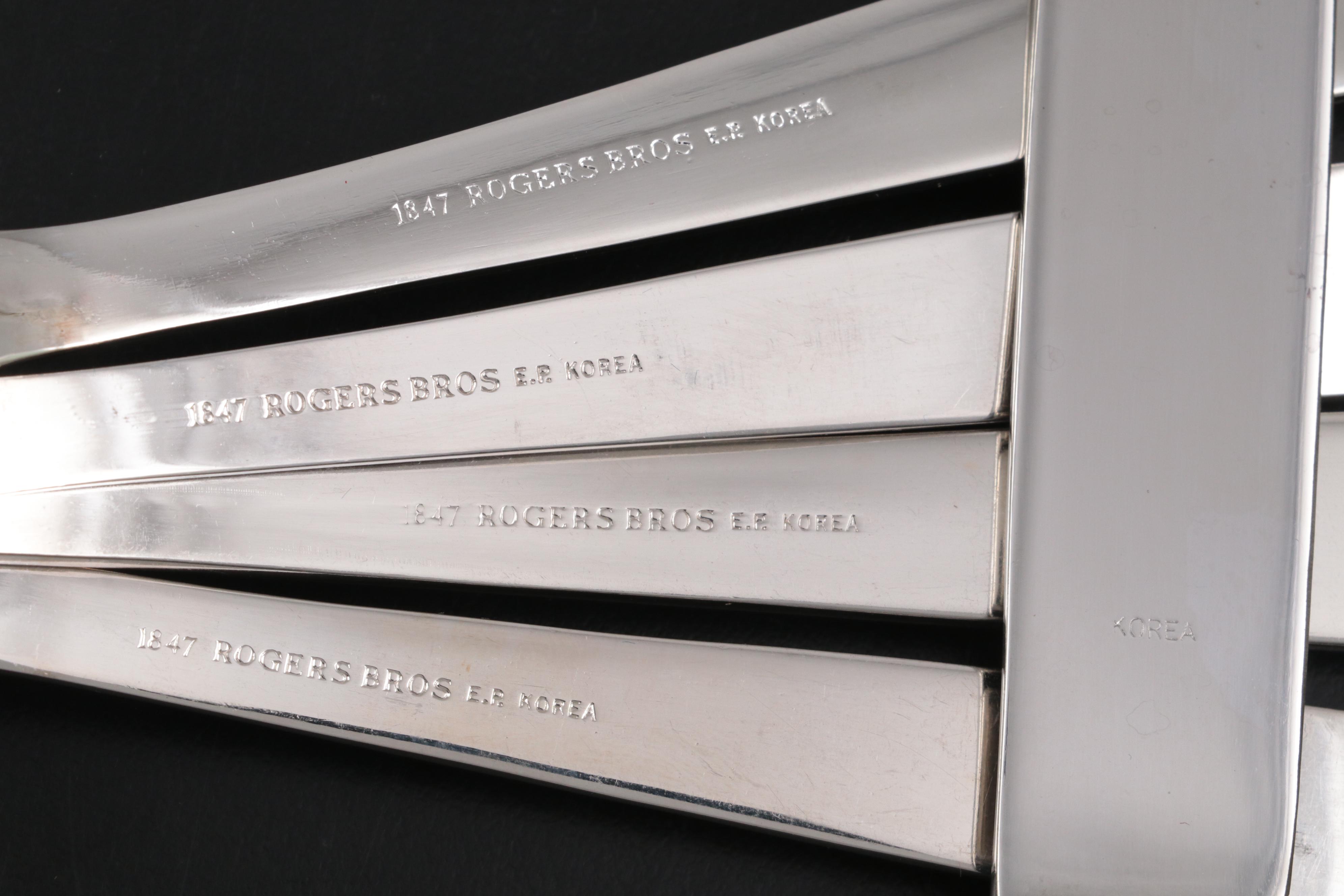 Rogers Bros Silver Plate Flatware Set for Twelve with Storage Case