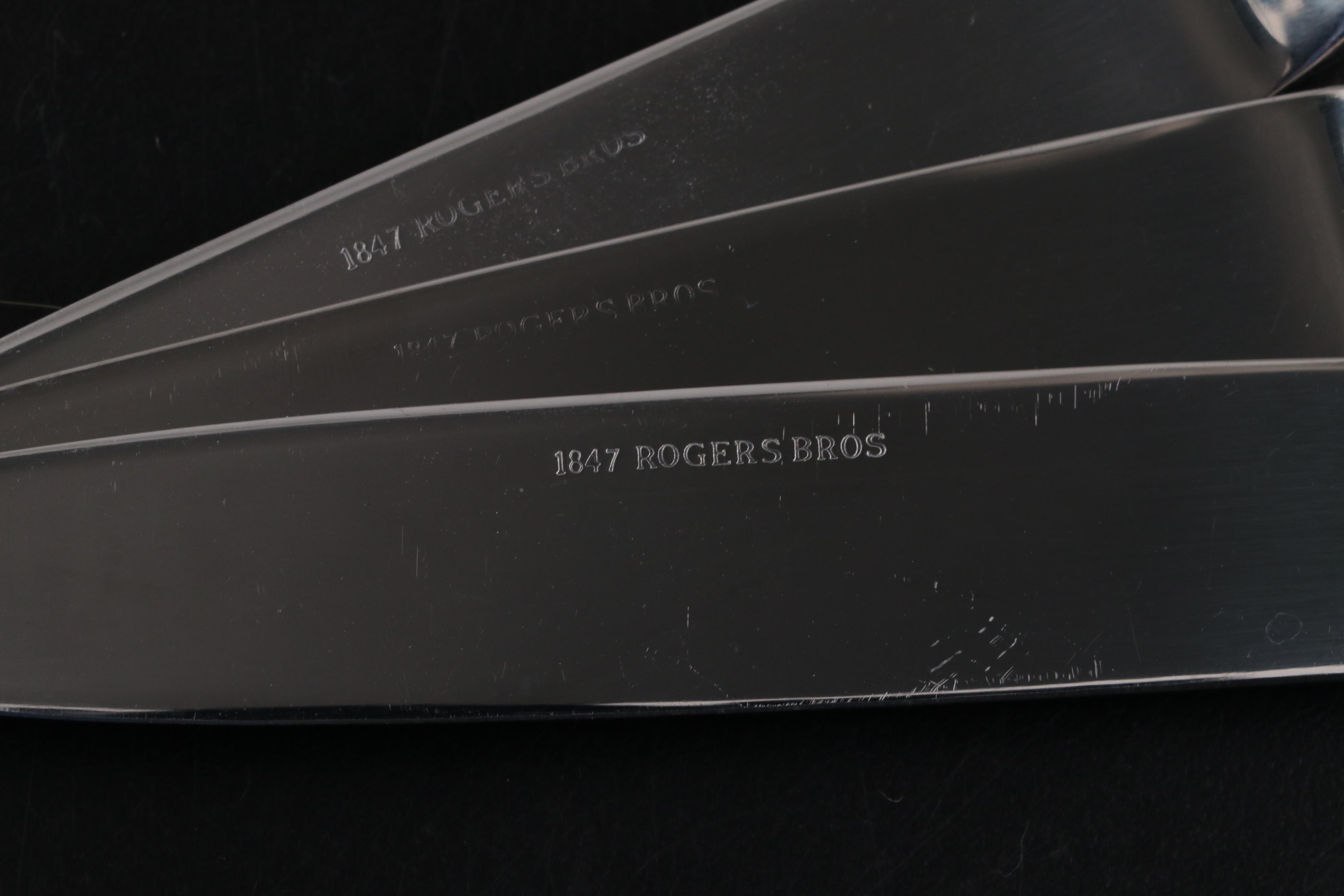 Rogers Bros Silver Plate Flatware Set for Twelve with Storage Case