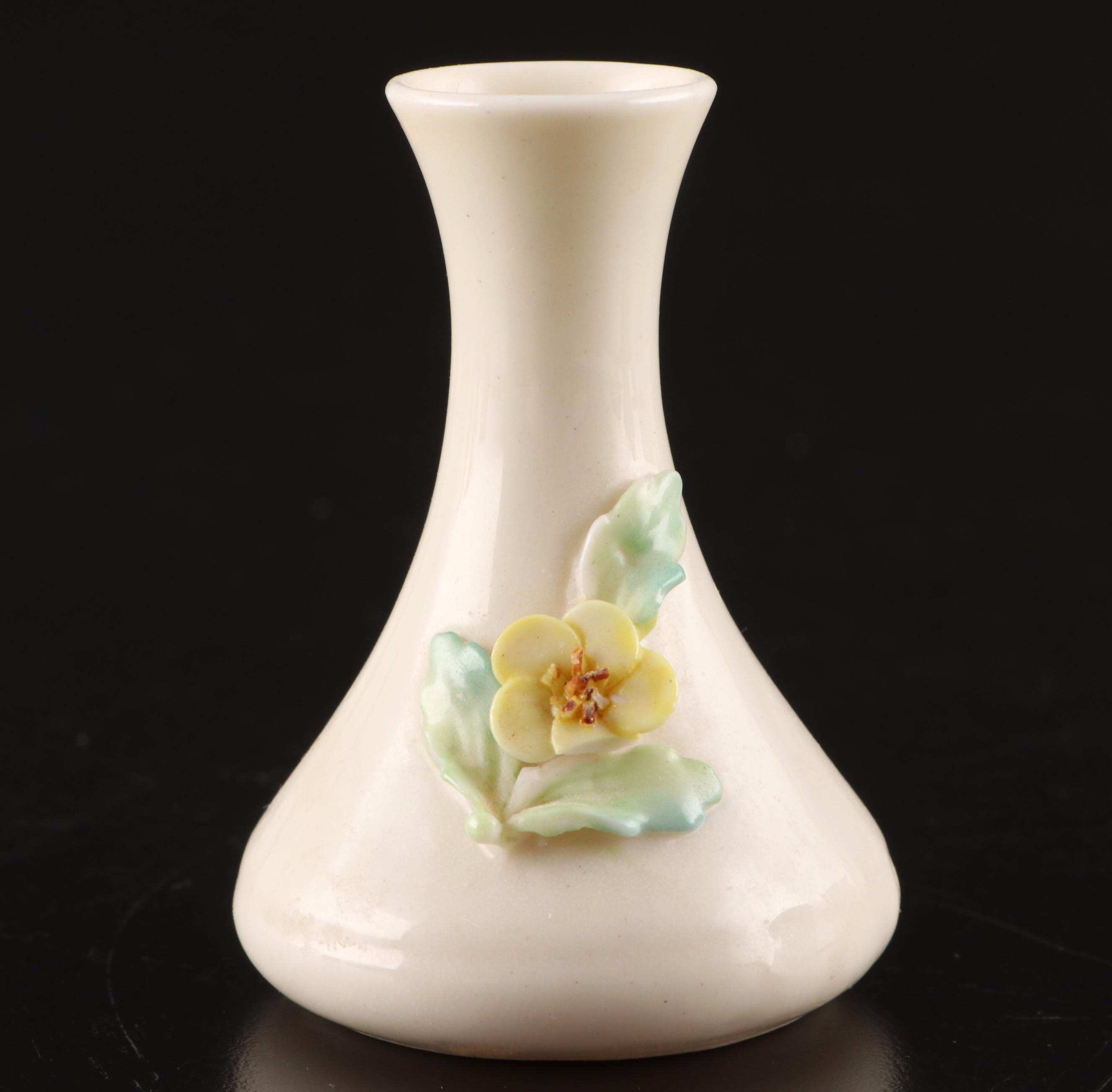 Belleek Porcelain Vases, Plate, Candle, Creamer and Holy Water Font