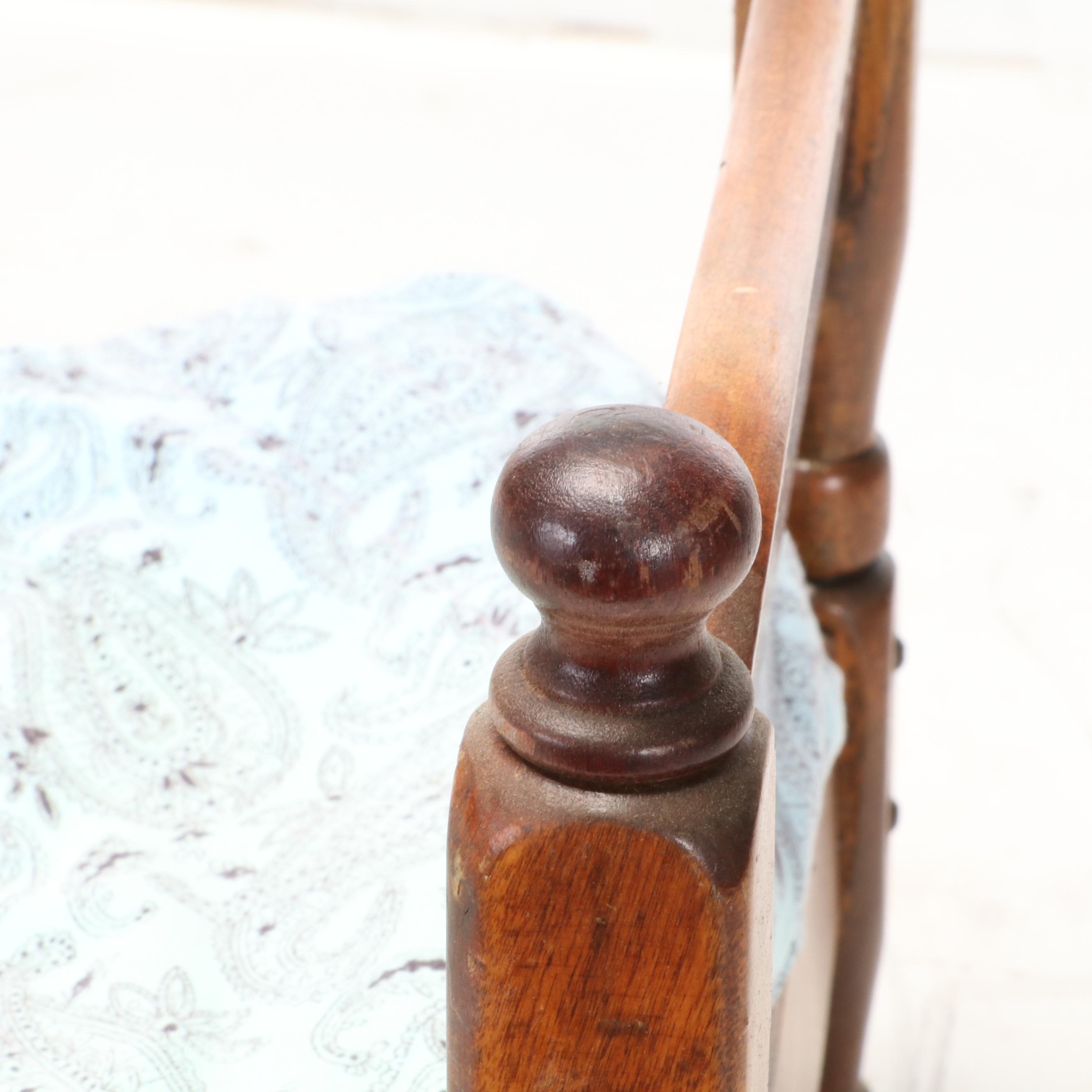 Sleep Eye Doll With Porcelain Doll and Wood Doll Bed