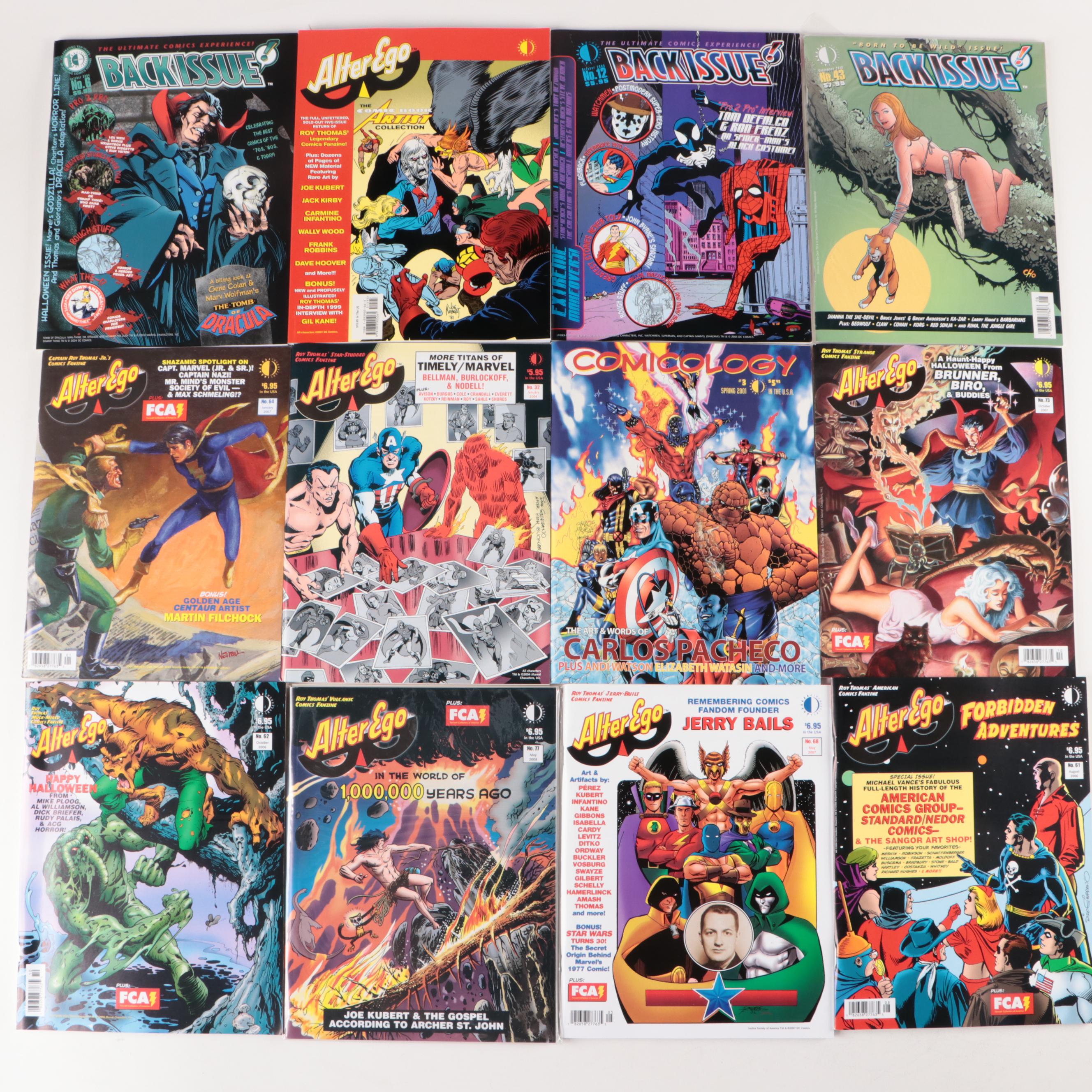 Modern Age "Comicology", "Back Issue", "Alter Ego", More Comic Book Magazines