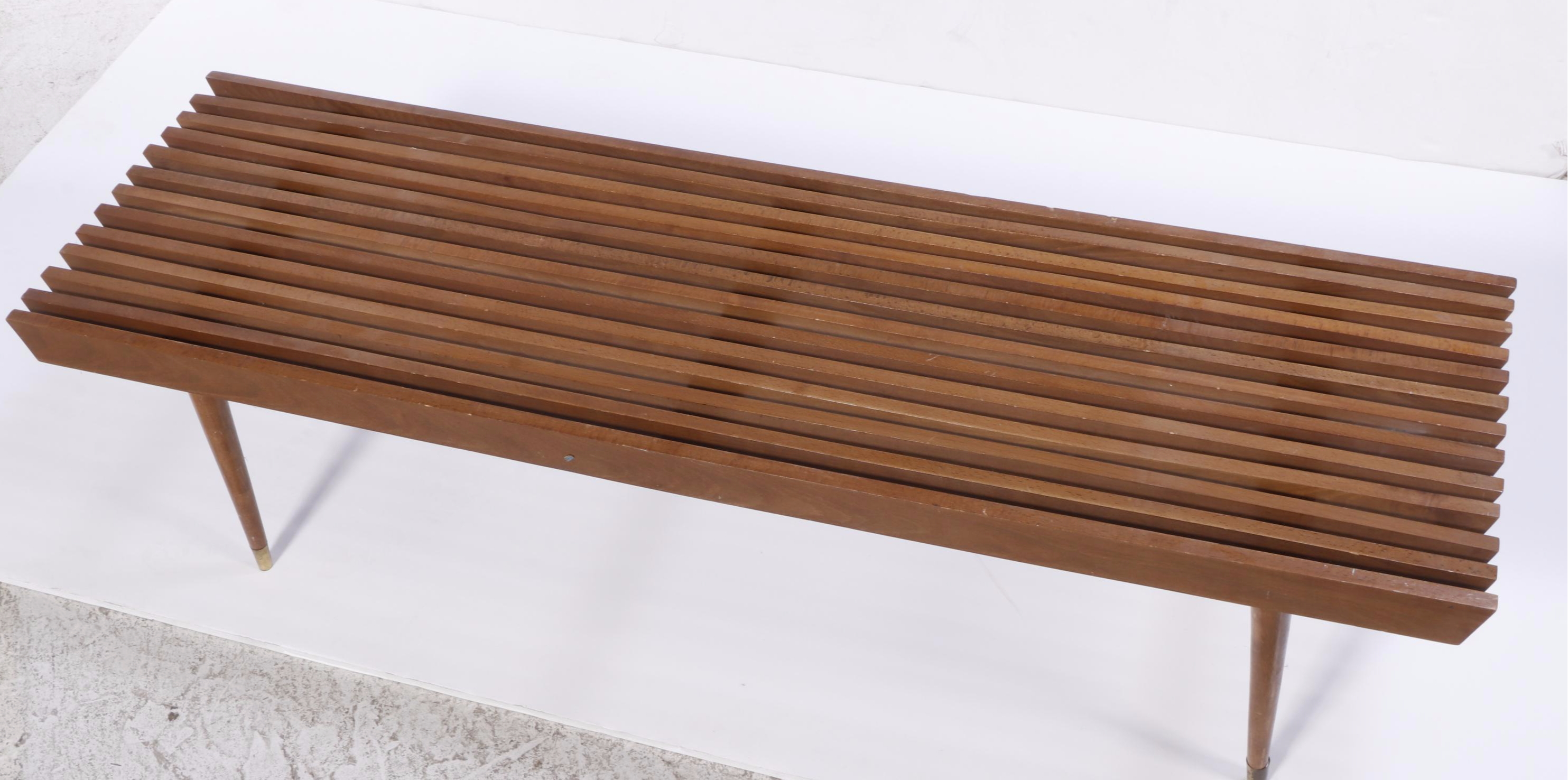 Nasco Masterpiece of Wood Danish Modern Style Slatted Bench