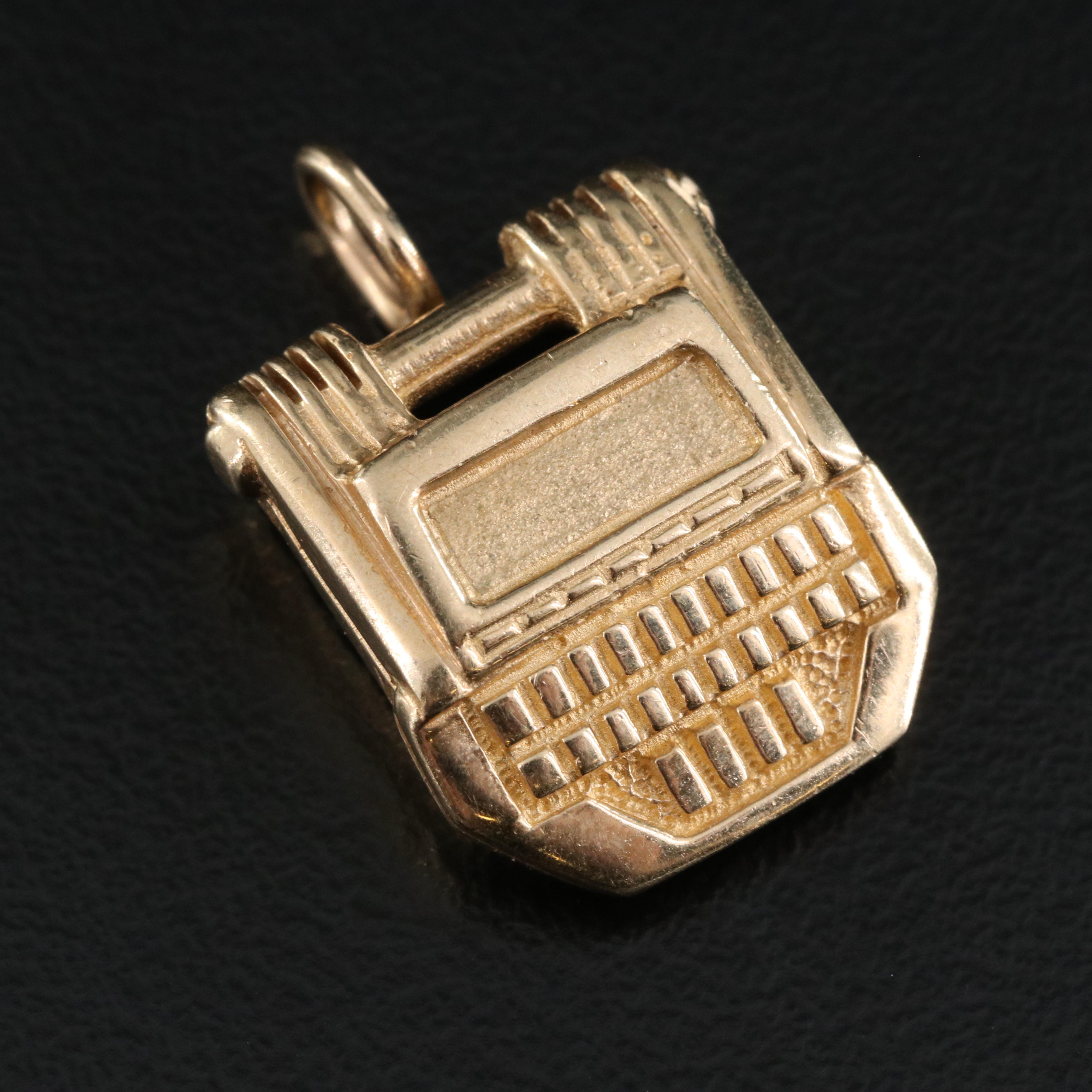 14K Stenograph Pendant