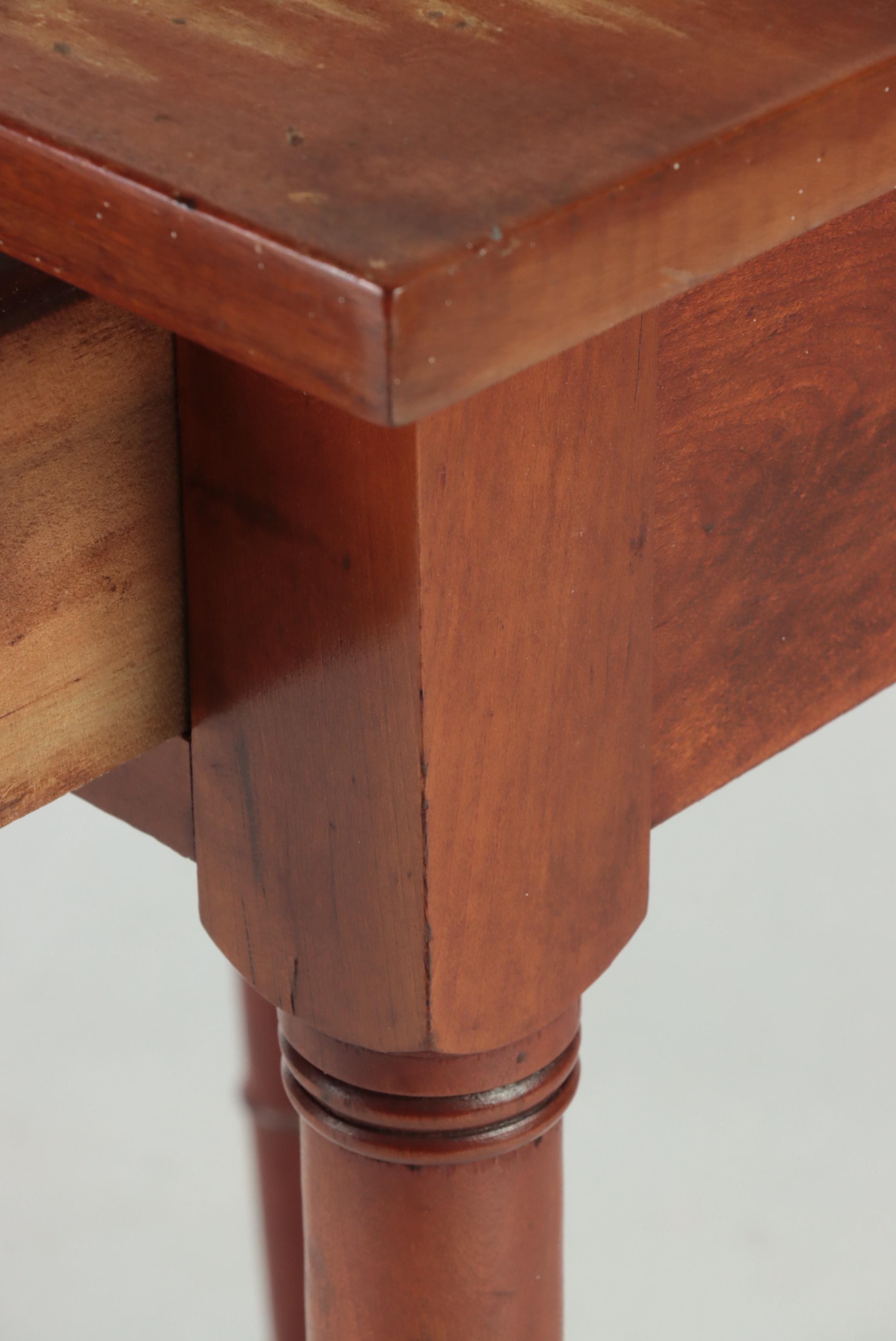 American Sheraton Style Cherry Single Drawer Side Table