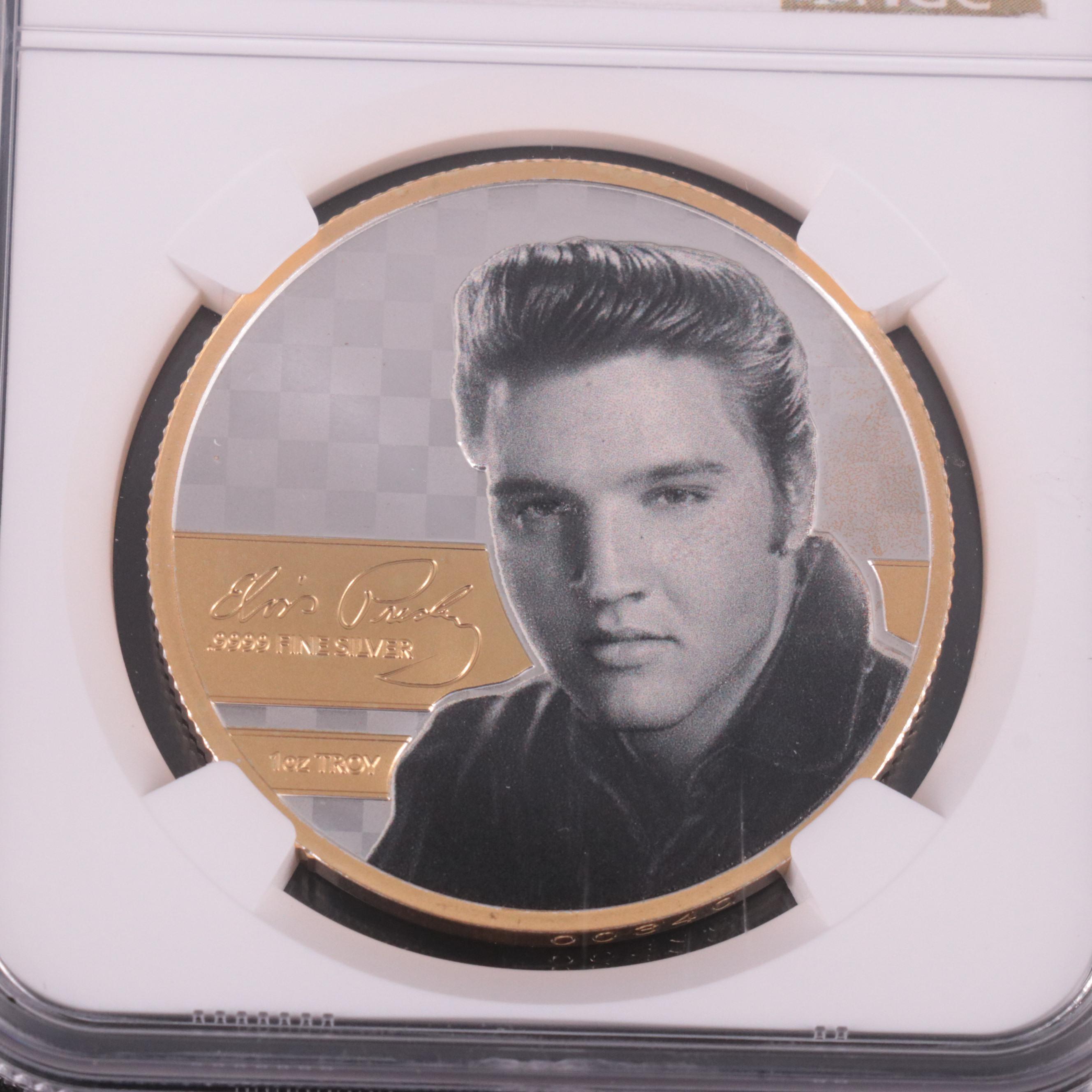 Three Elvis Themed .999 Fine Silver Rounds