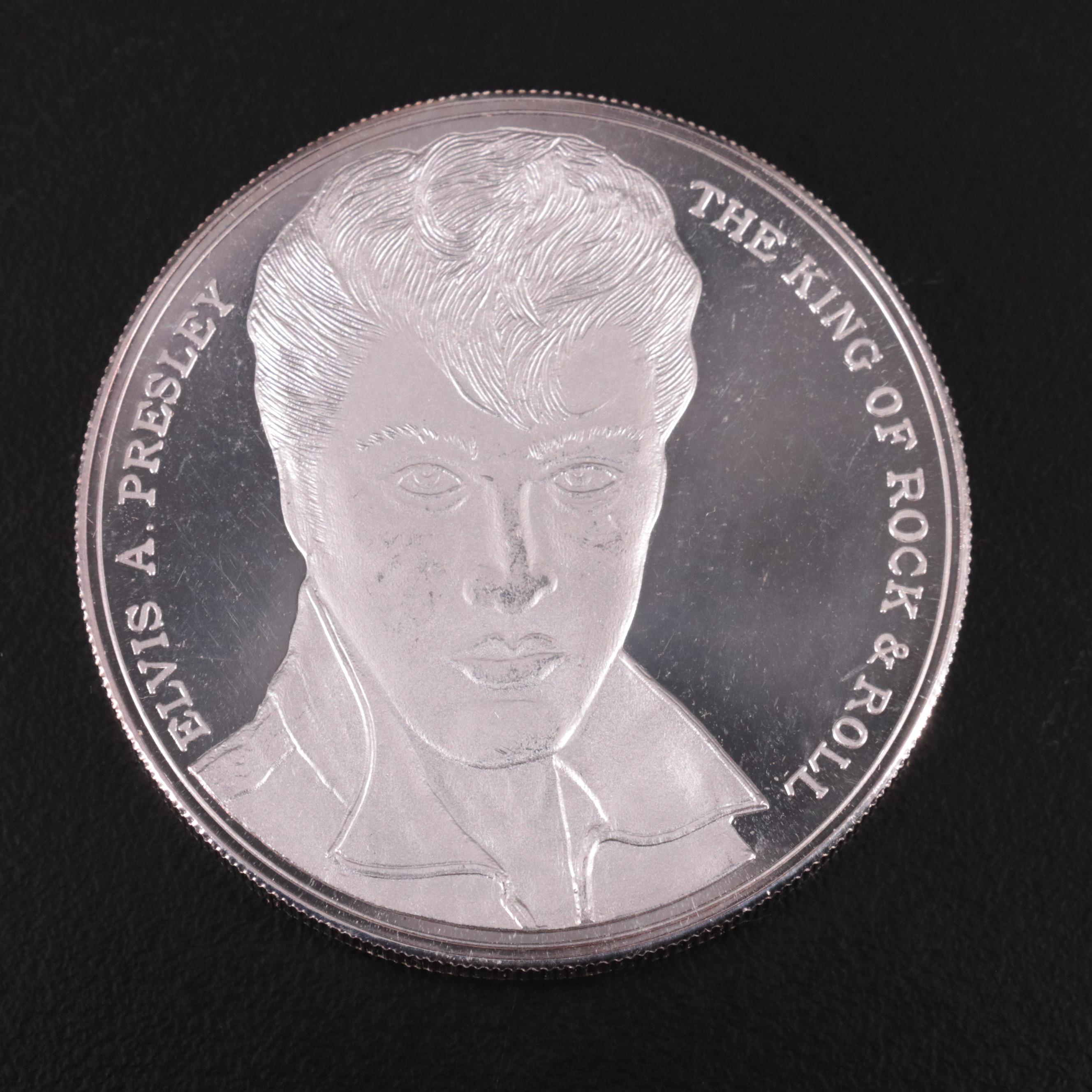Three Elvis Themed .999 Fine Silver Rounds