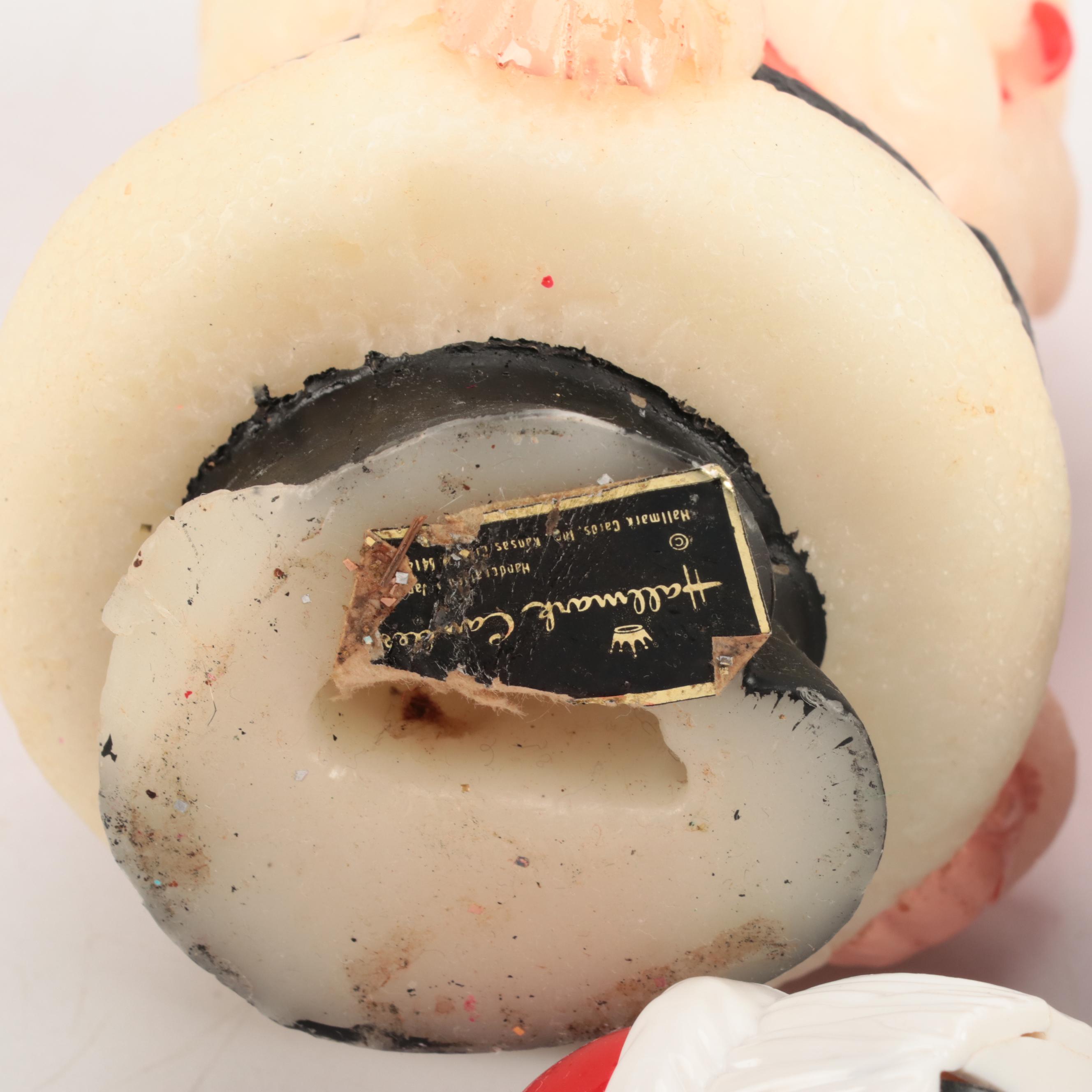 Holland Mold Mistletoe Dish with Metal Snowman and Other Christmas Décor