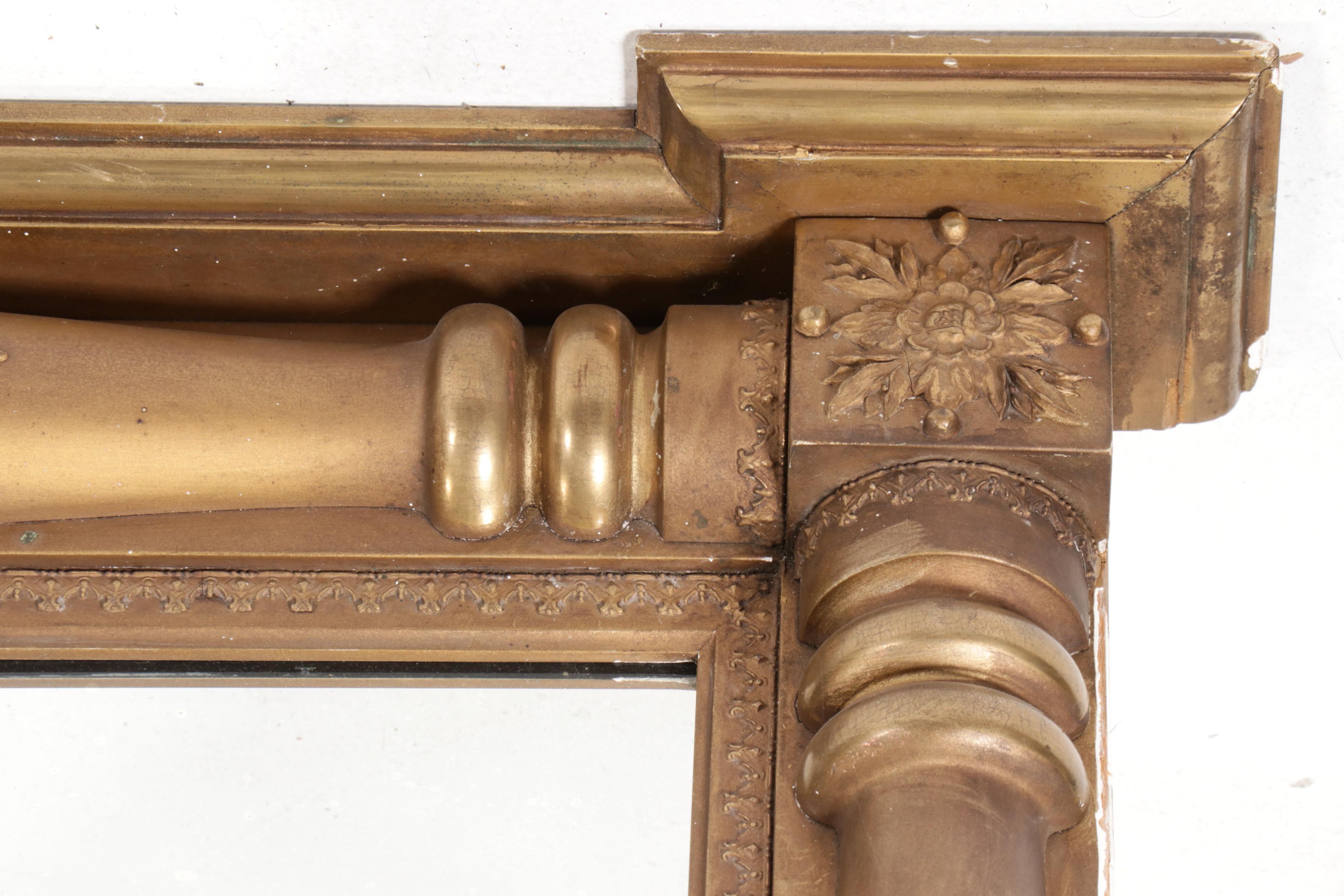 American Empire Revival Giltwood Overmantel Mirror, Late 19th/Early 20th Century