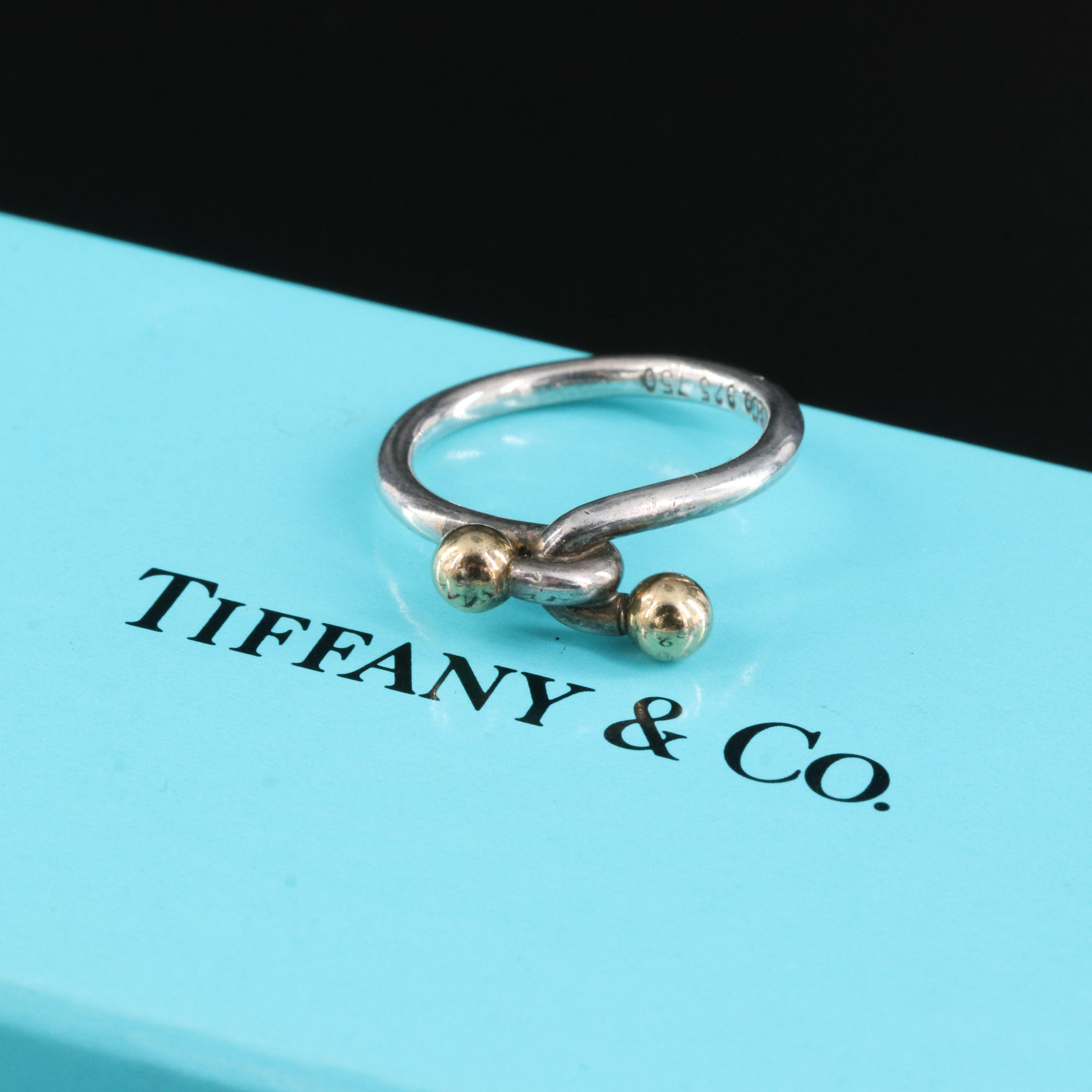 Tiffany & Co. Sterling Ring with 18K Beads