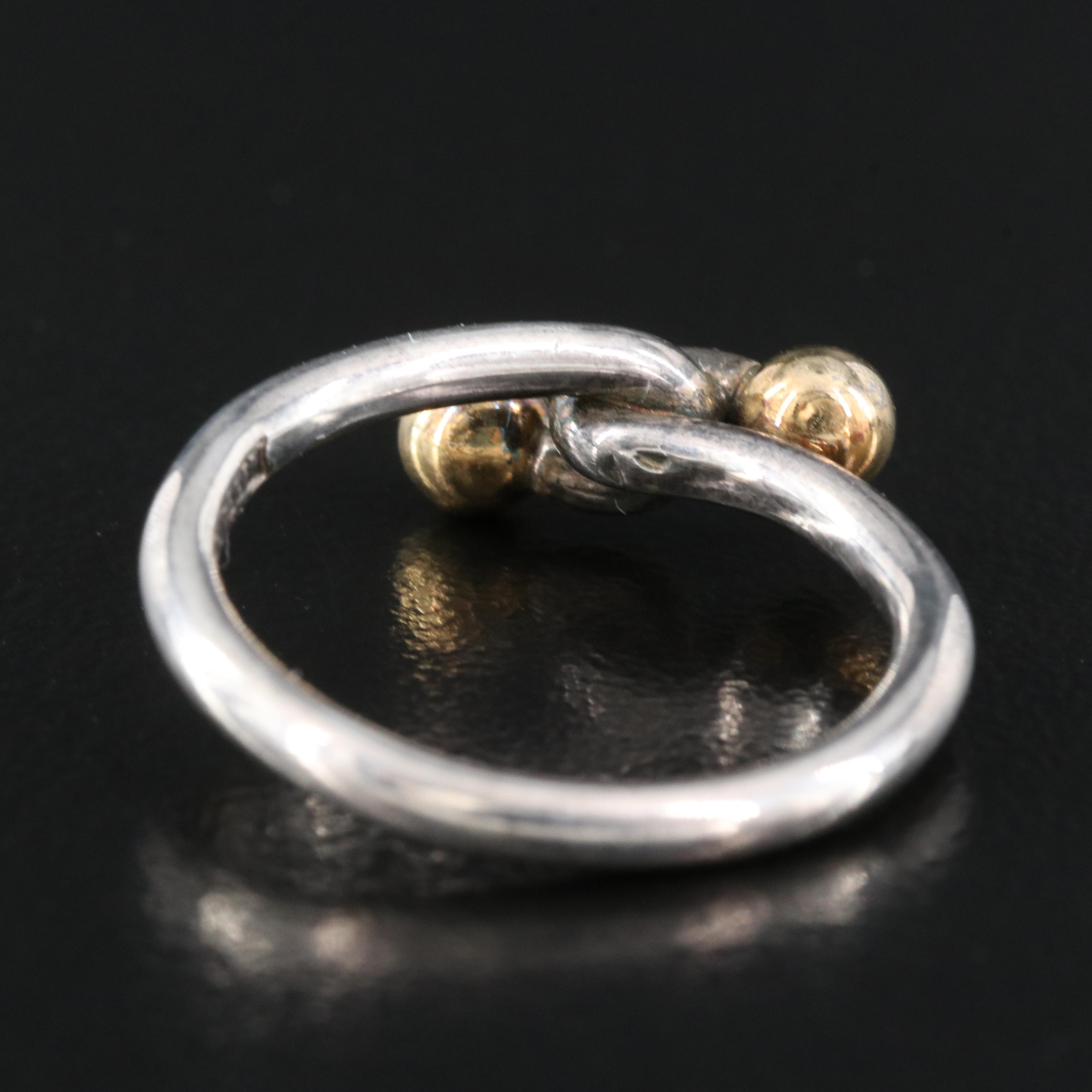 Tiffany & Co. Sterling Ring with 18K Beads