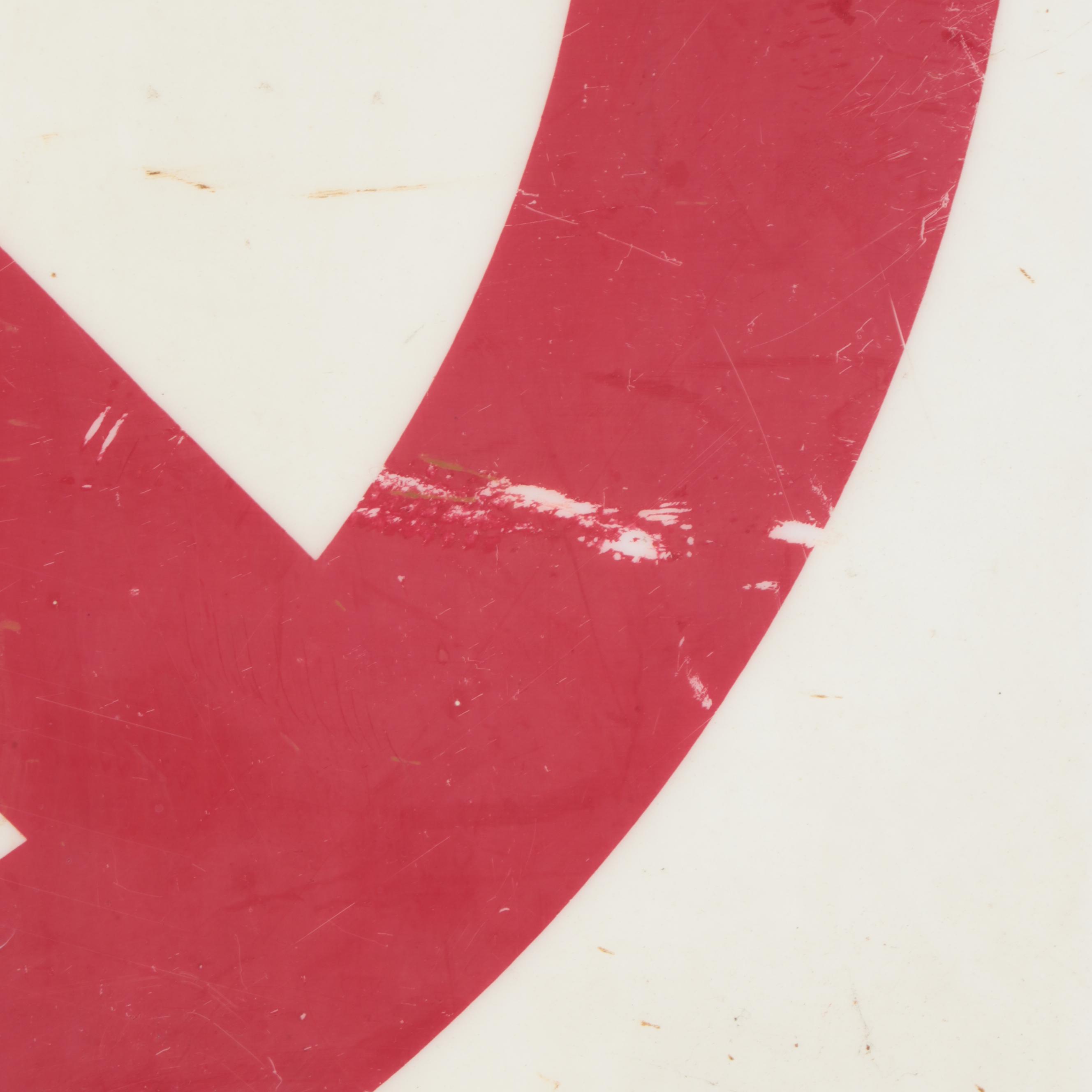 No Left Turn Plastic Road Sign