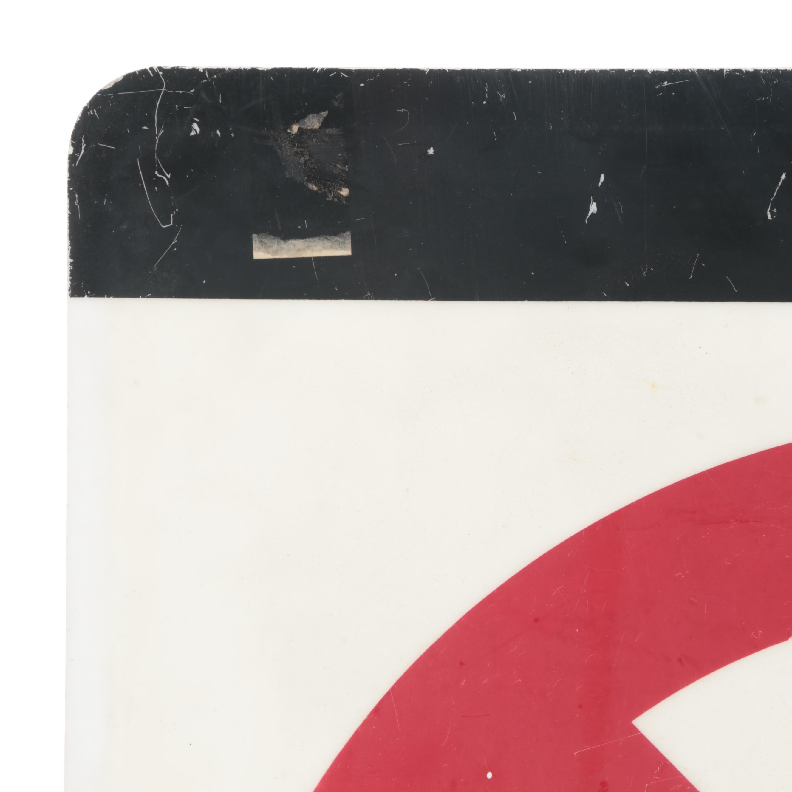 No Left Turn Plastic Road Sign