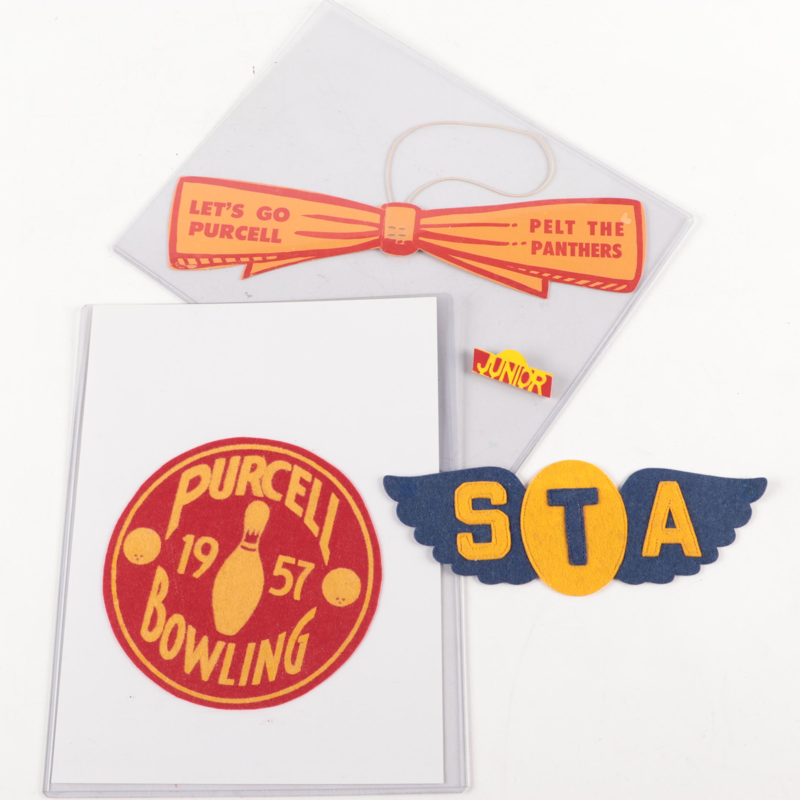 Purcell High School Patches, Graduation Announcement and More, 1950s