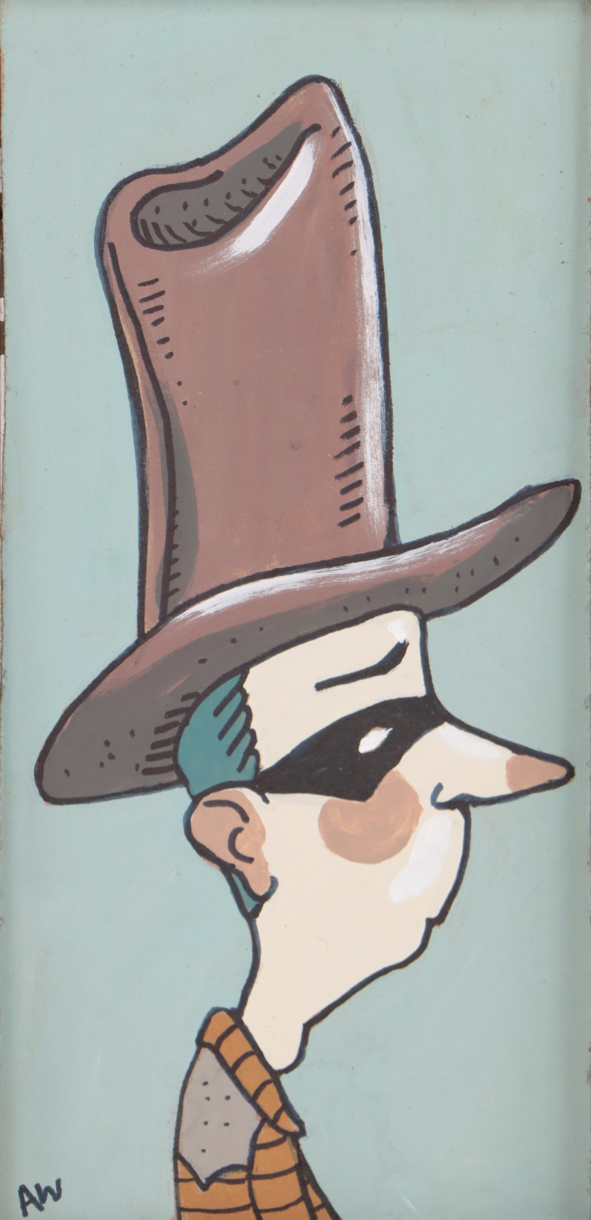 Aaron Wooten Mixed Media Painting "Cowboy from Marcy Watson," 2023