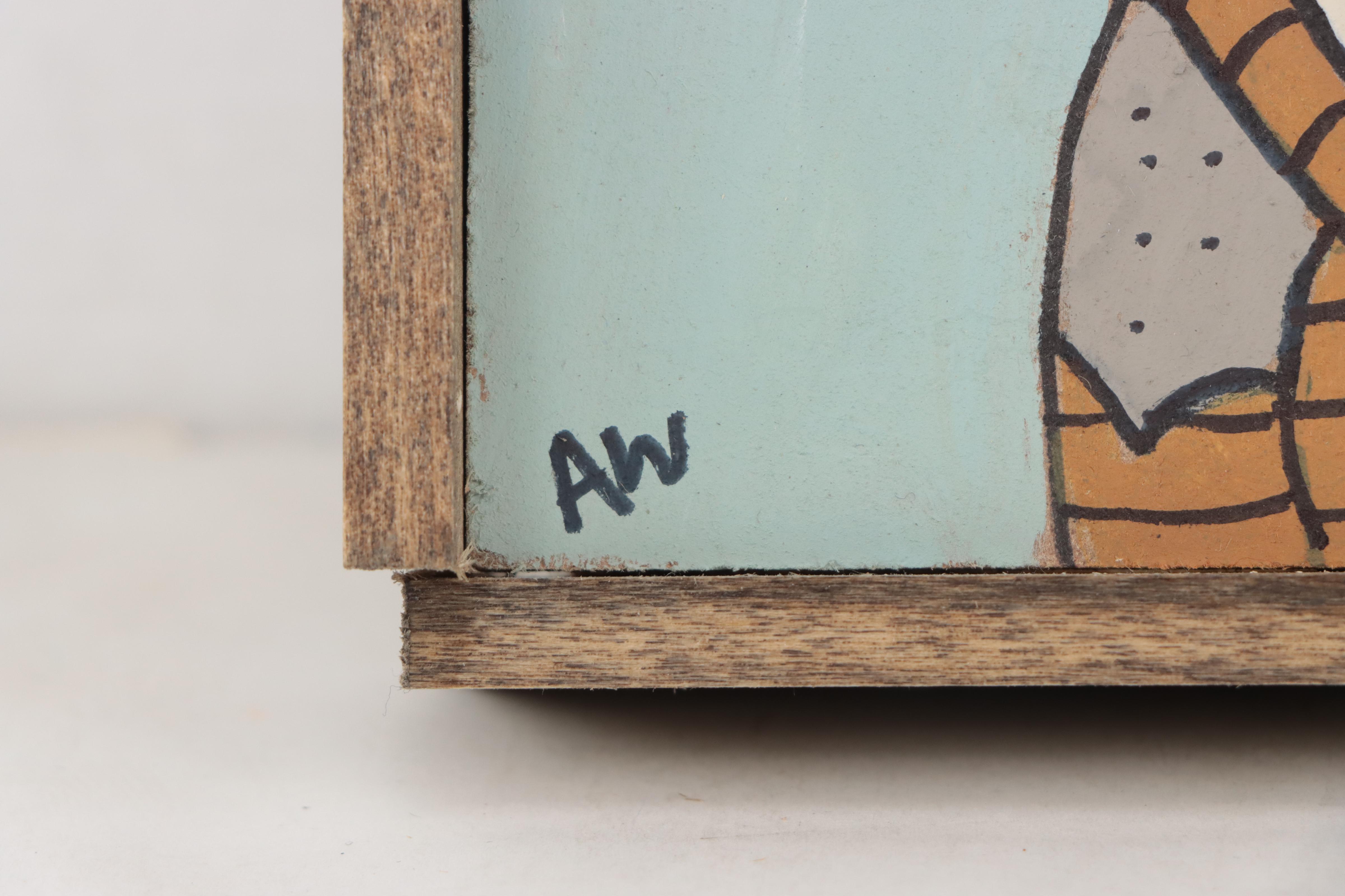 Aaron Wooten Mixed Media Painting "Cowboy from Marcy Watson," 2023