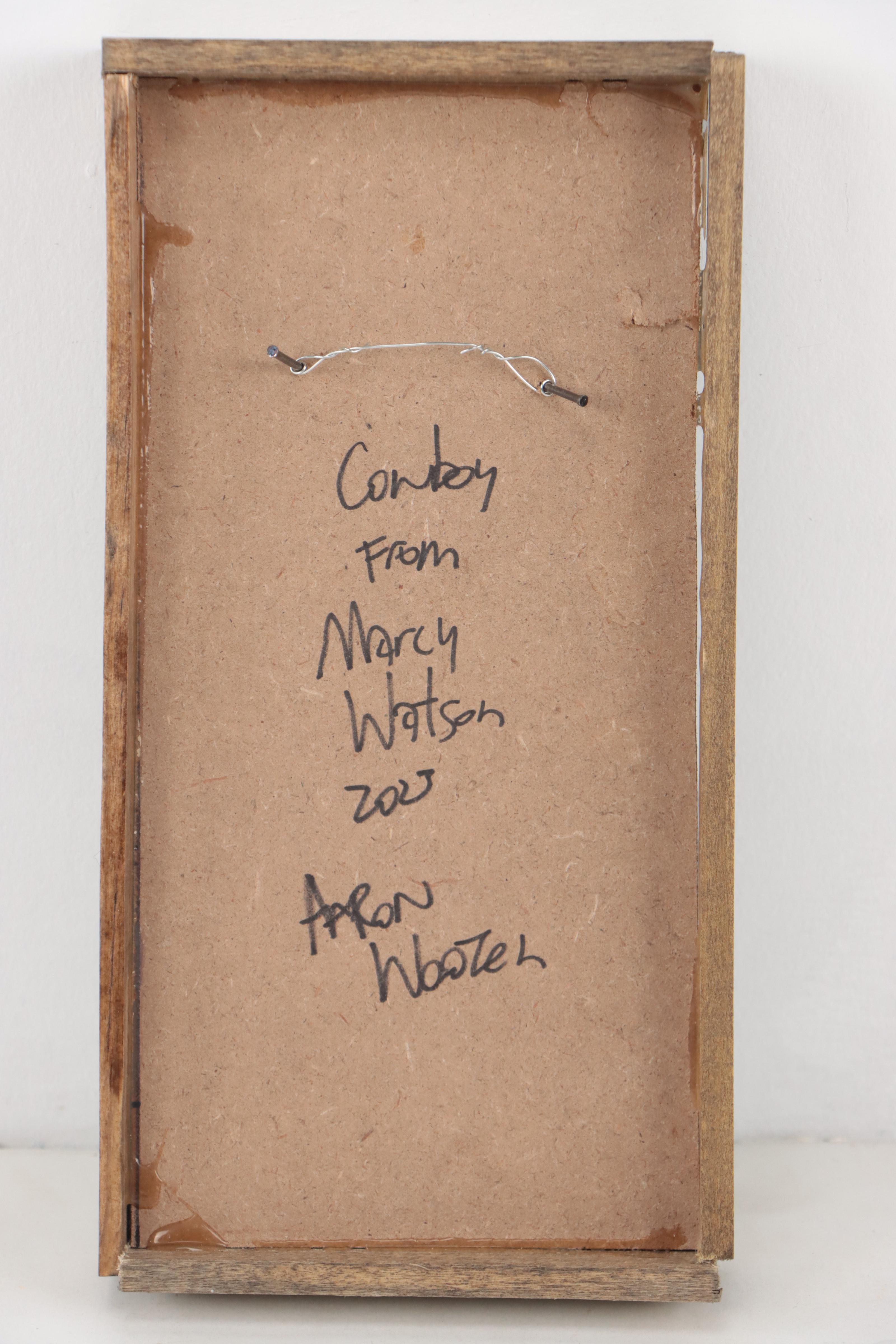 Aaron Wooten Mixed Media Painting "Cowboy from Marcy Watson," 2023