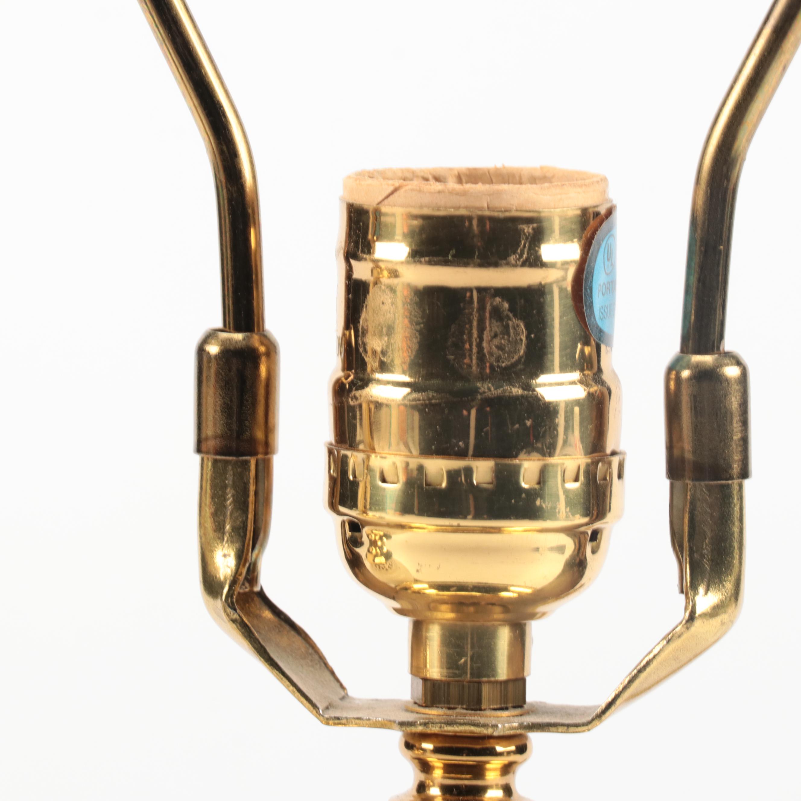 Lenox Ceramic and Brass Electric Table Lamps