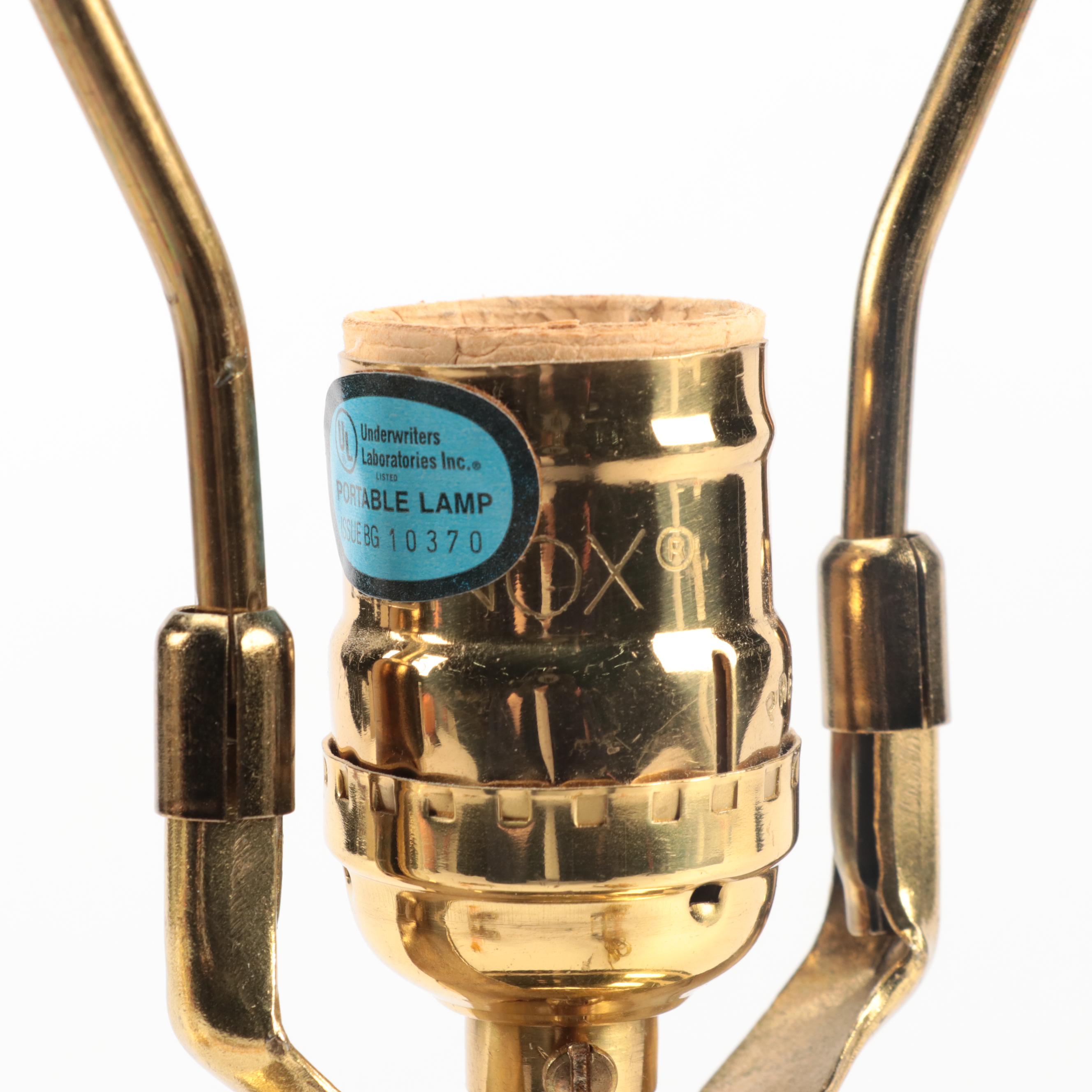 Lenox Ceramic and Brass Electric Table Lamps