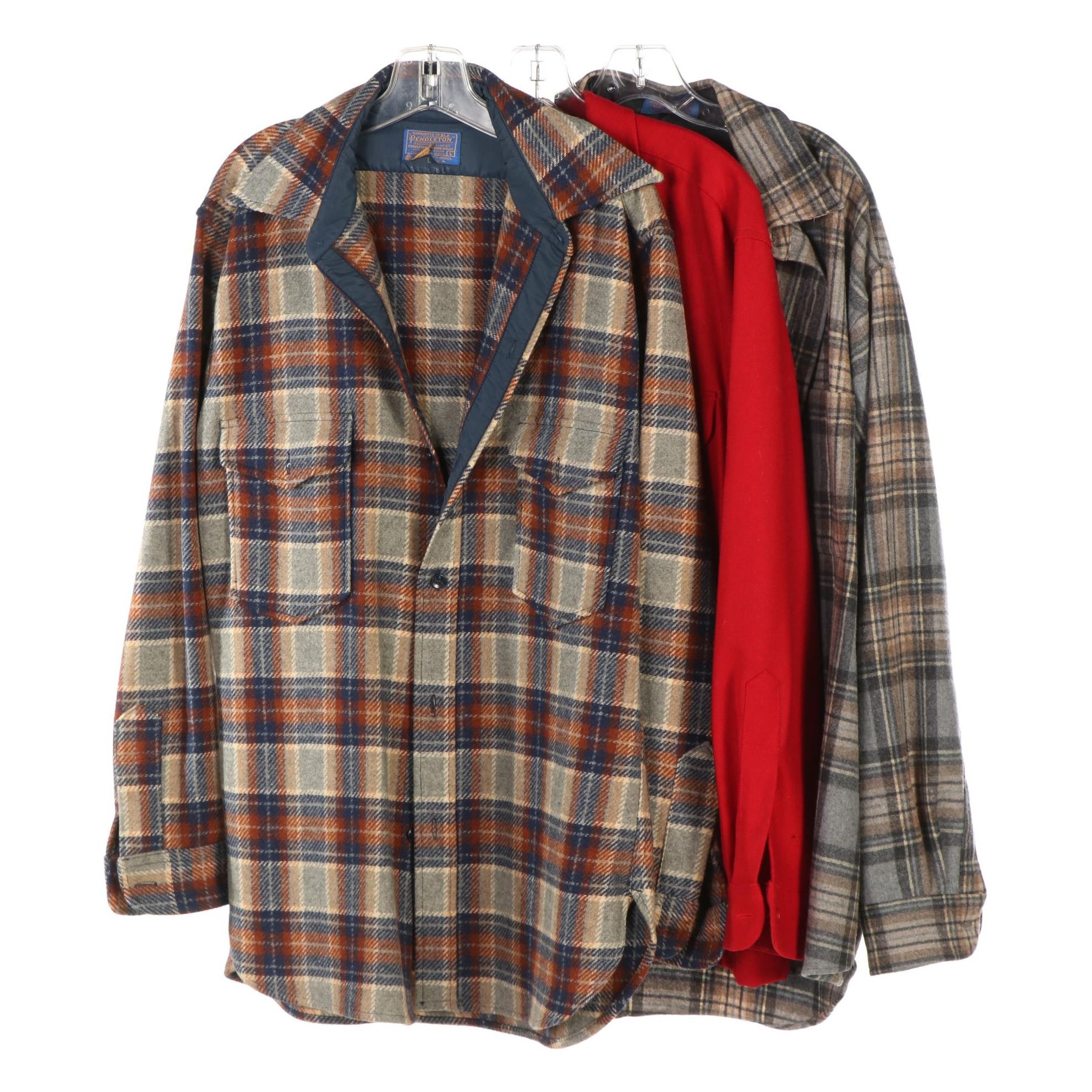 Men's Pendleton Wool Board Shirt and Wool Plaid Shirt Jackets