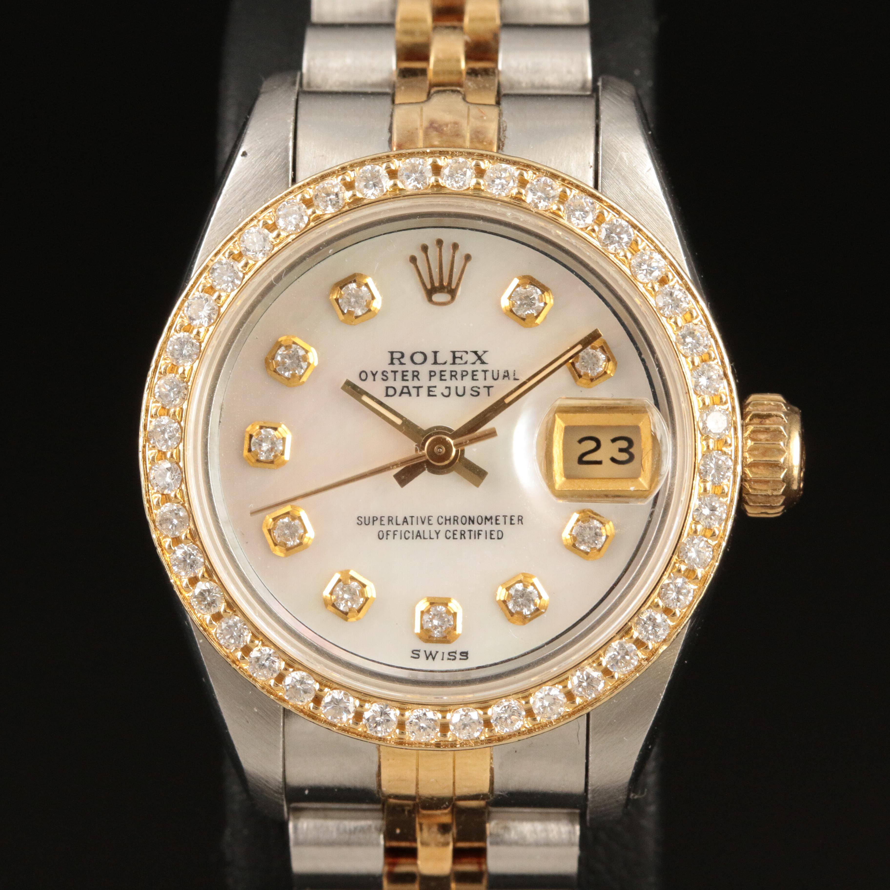 1989 Rolex Oyster Perpetual Diamond Datejust Automatic Watch