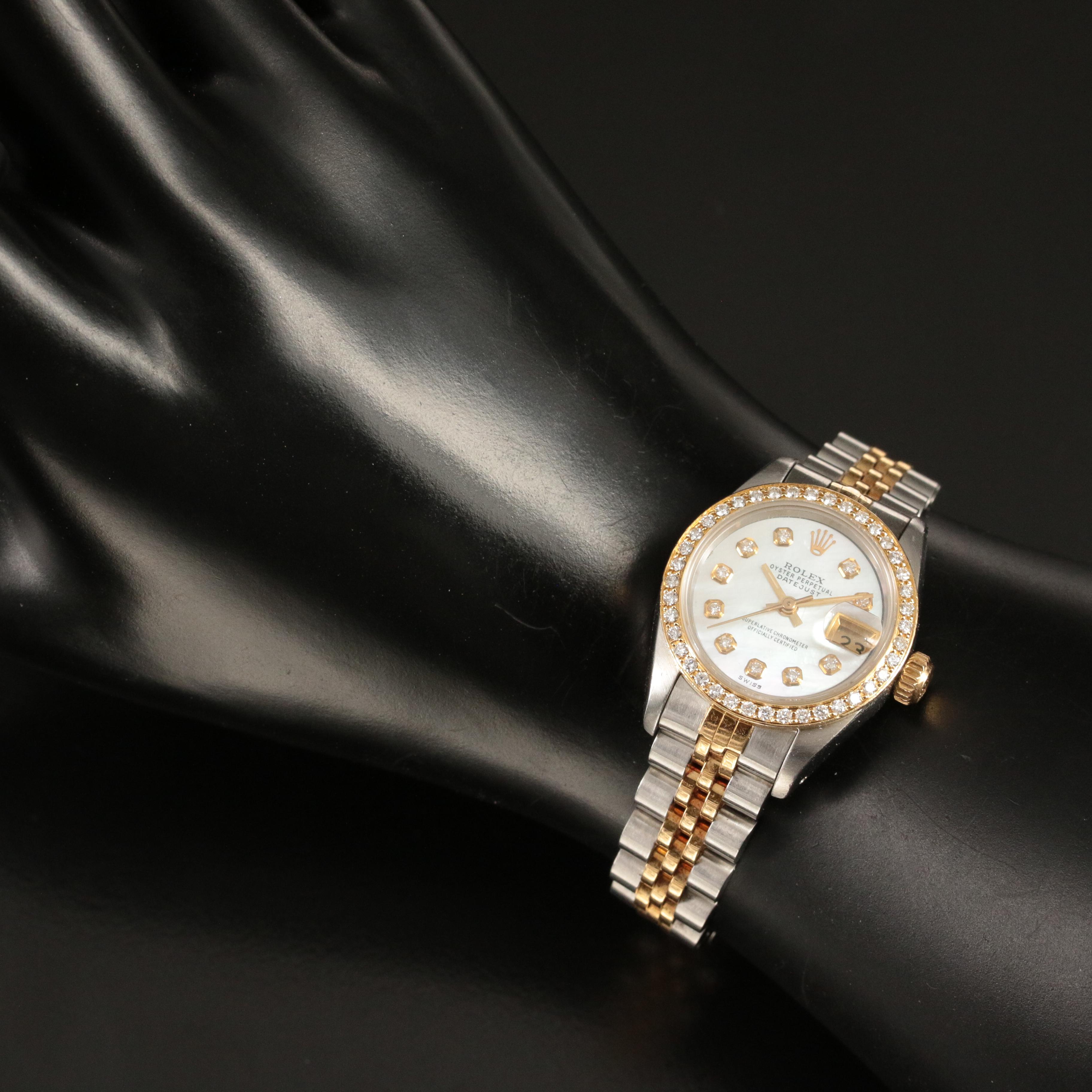 1989 Rolex Oyster Perpetual Diamond Datejust Automatic Watch