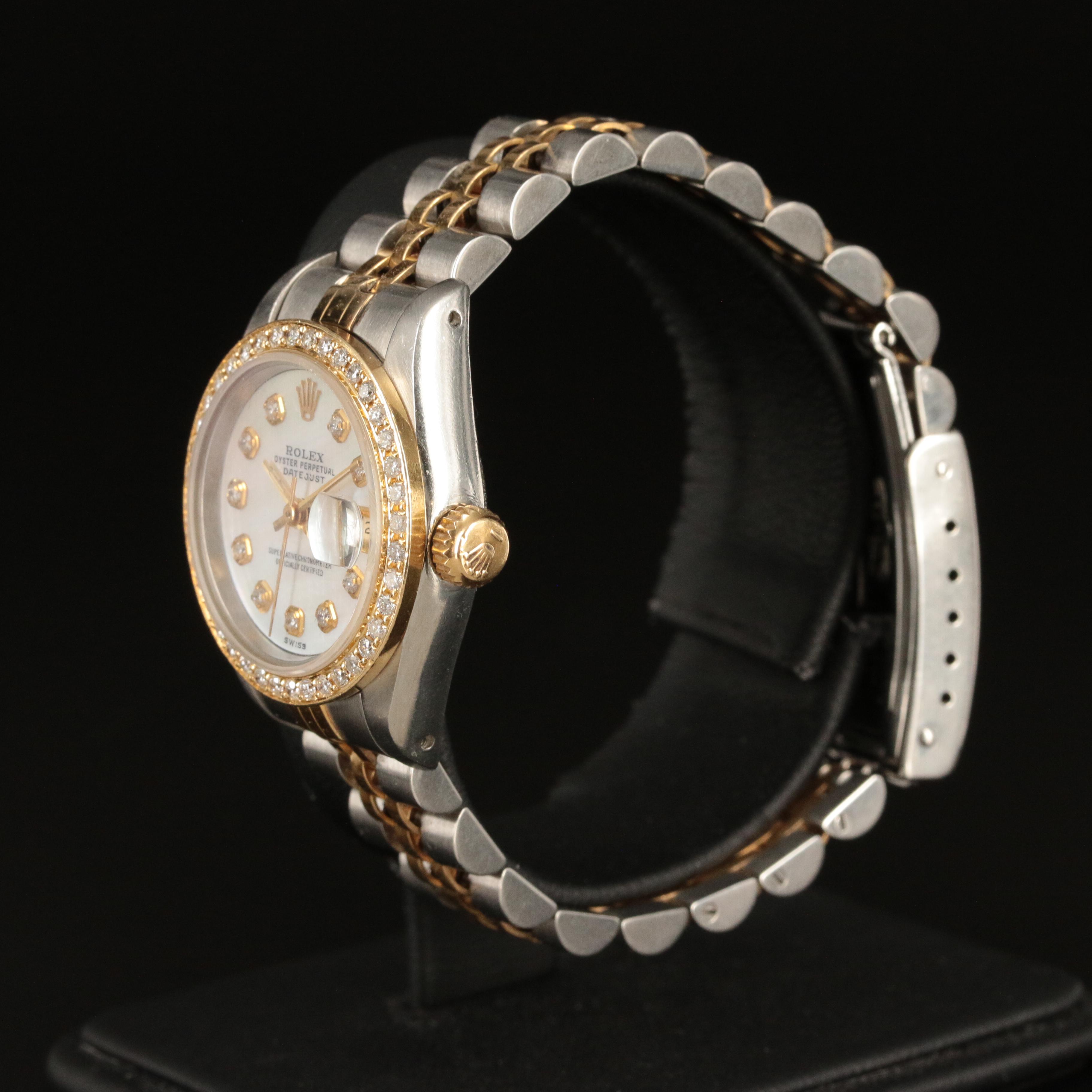 1989 Rolex Oyster Perpetual Diamond Datejust Automatic Watch