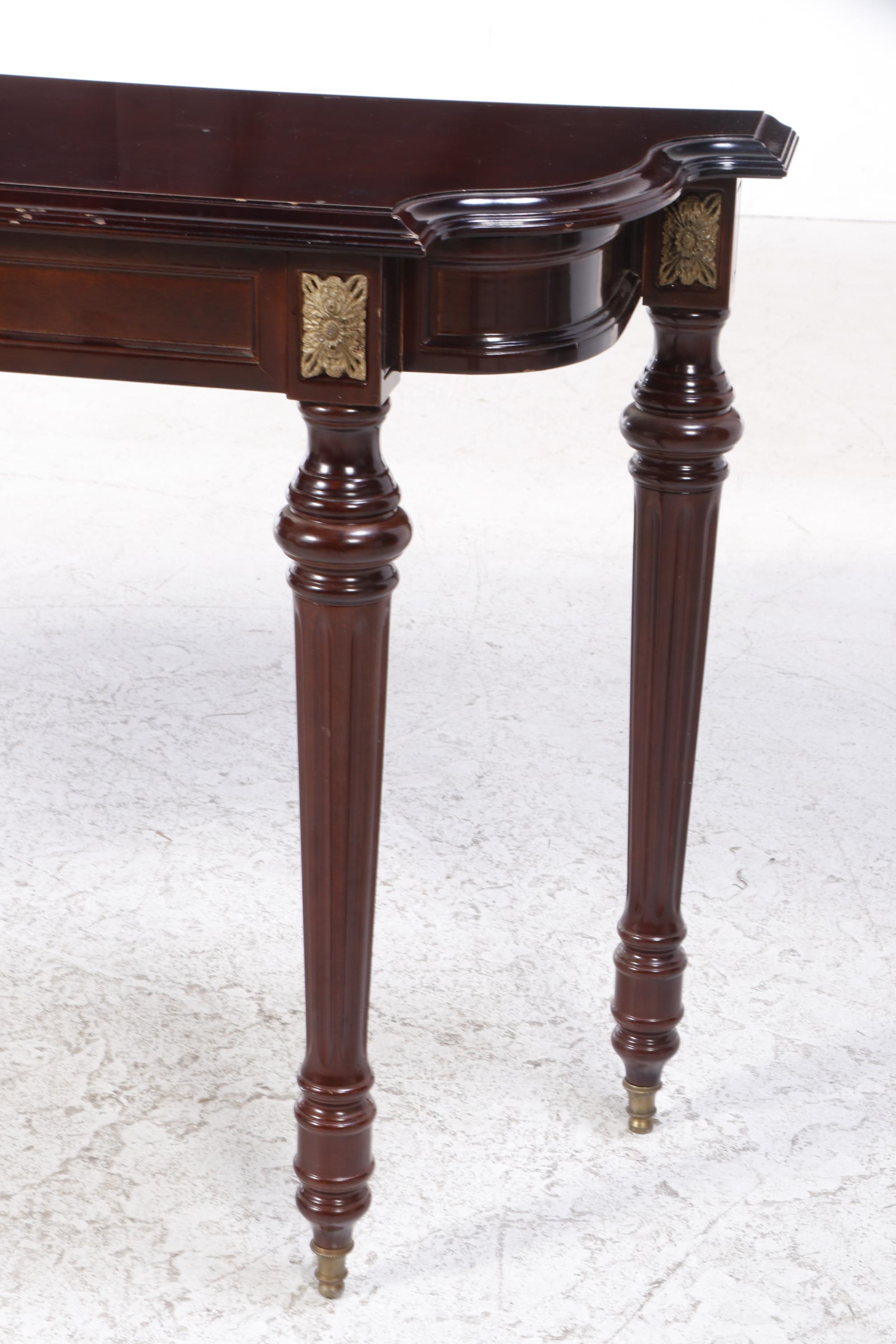 The Bombay Company Neoclassical Style Mahogany-Stained Console Table