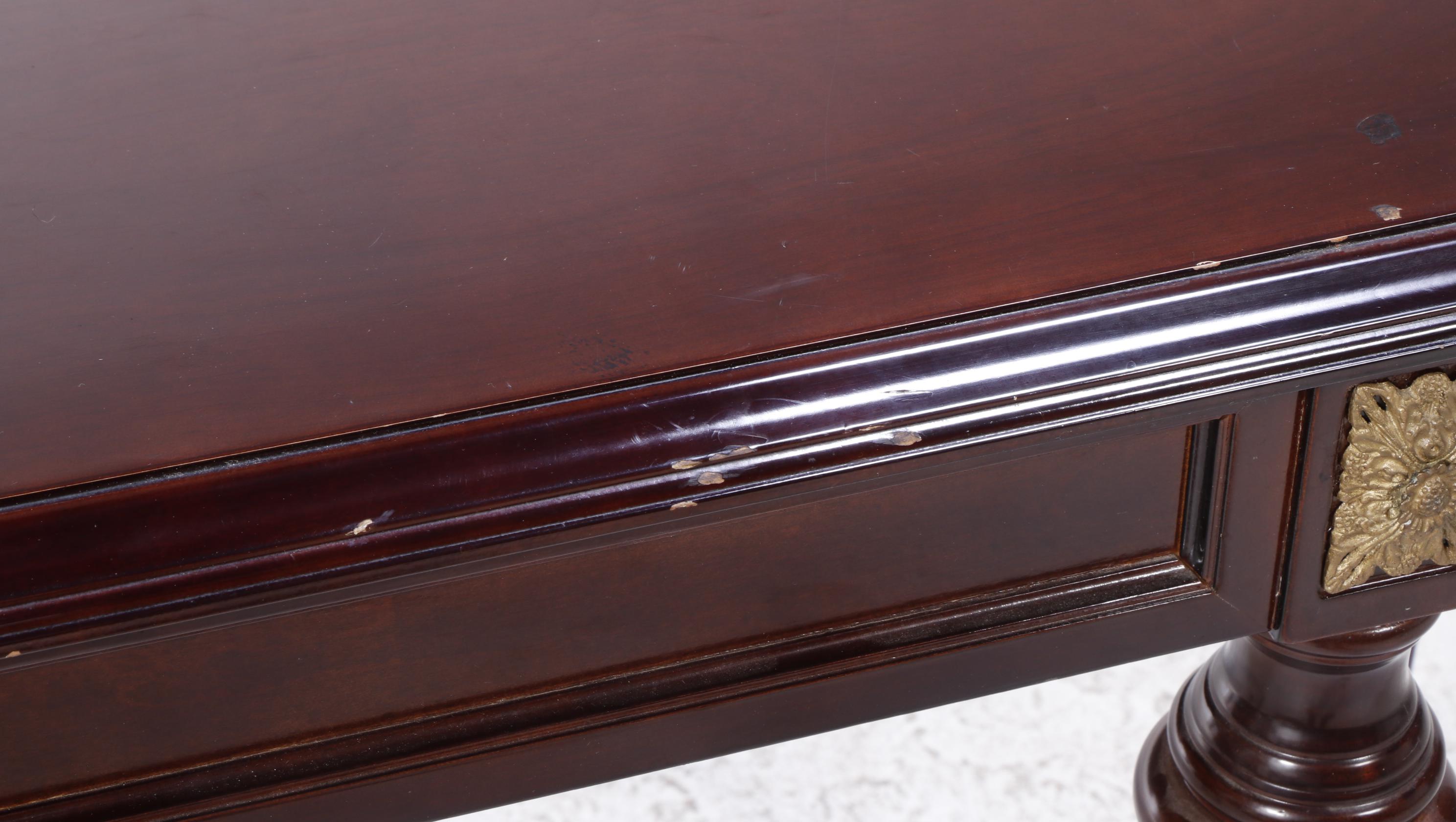 The Bombay Company Neoclassical Style Mahogany-Stained Console Table