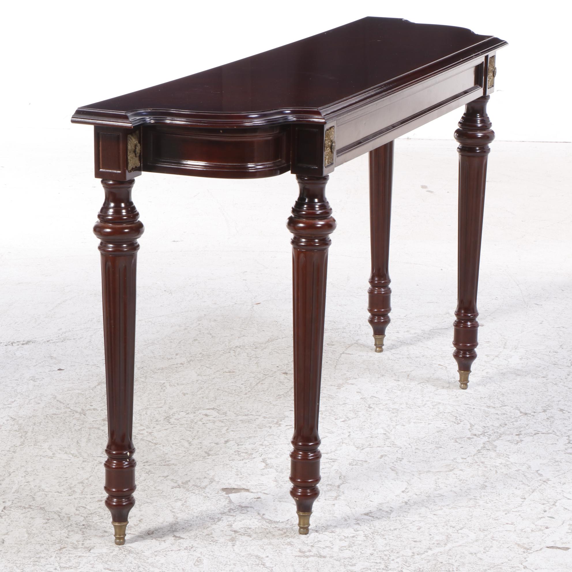 The Bombay Company Neoclassical Style Mahogany-Stained Console Table