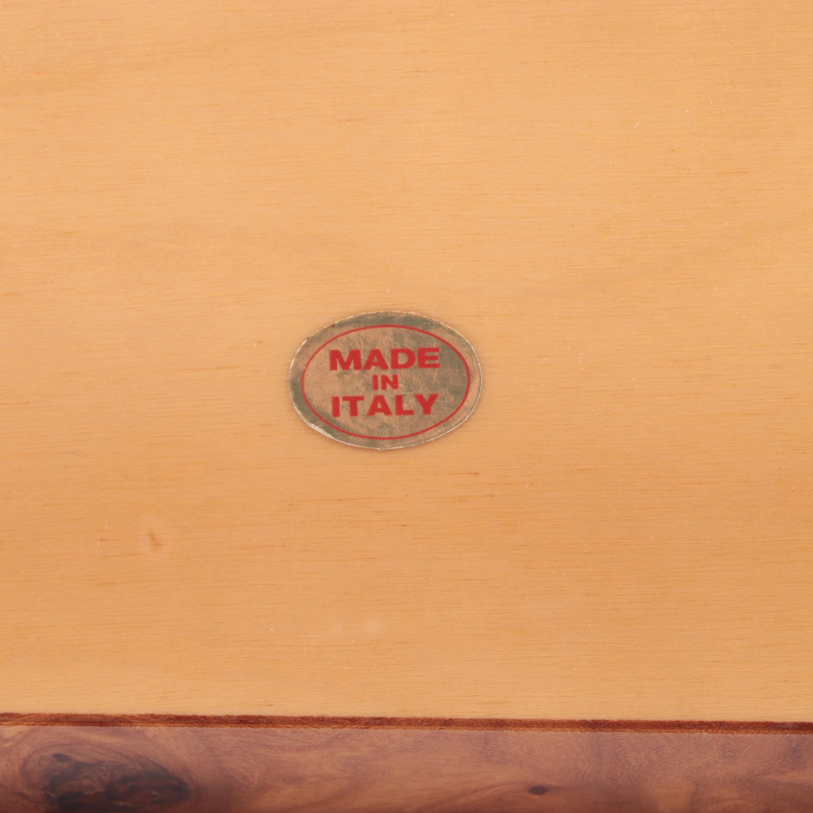 Reuge Italian Marquetry Inlaid Walnut Music / Jewelry Box