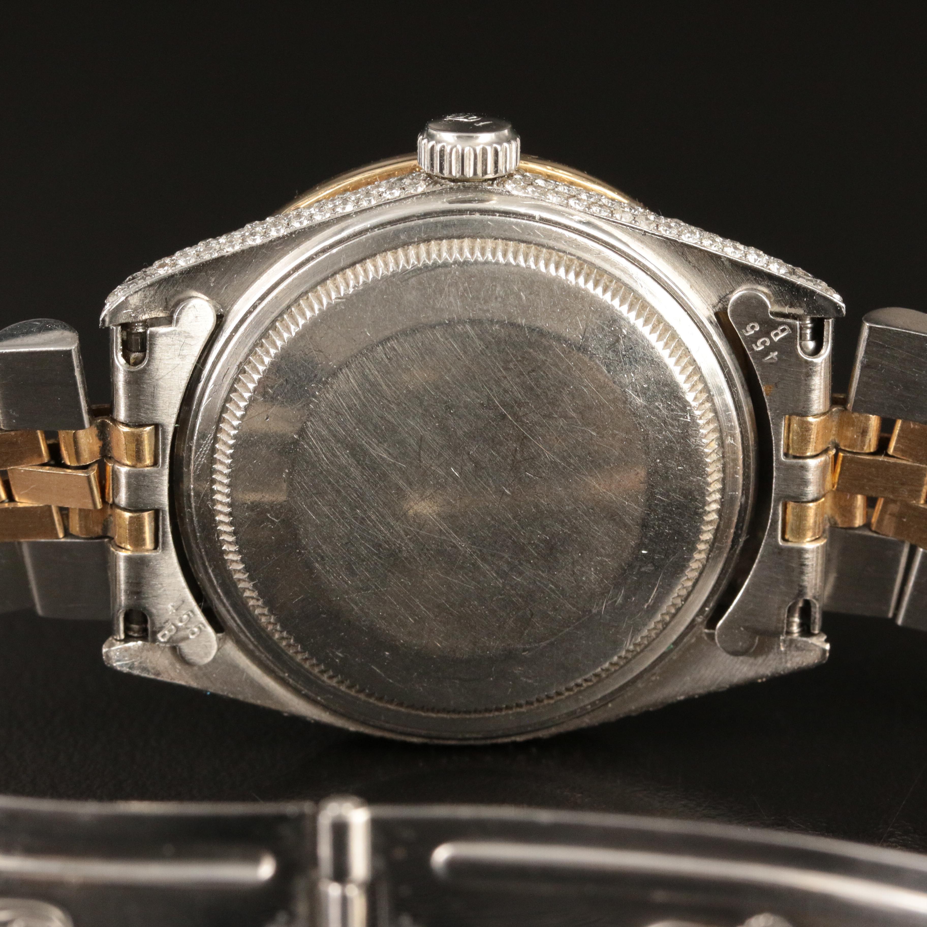 1982 Rolex Custom 9.31 CTW Diamond Datejust Automatic Watch