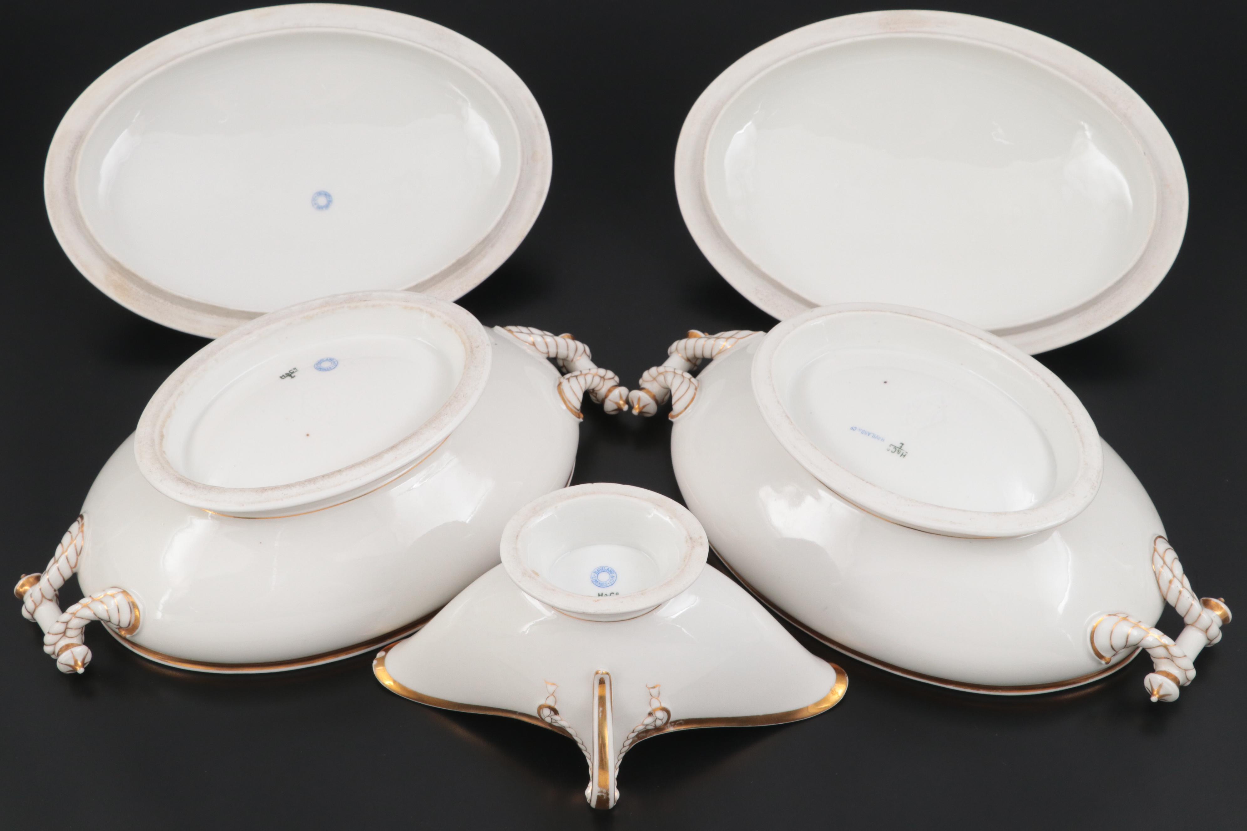 Haviland Limoges Wedding Ring Porcelain Serving Dishes