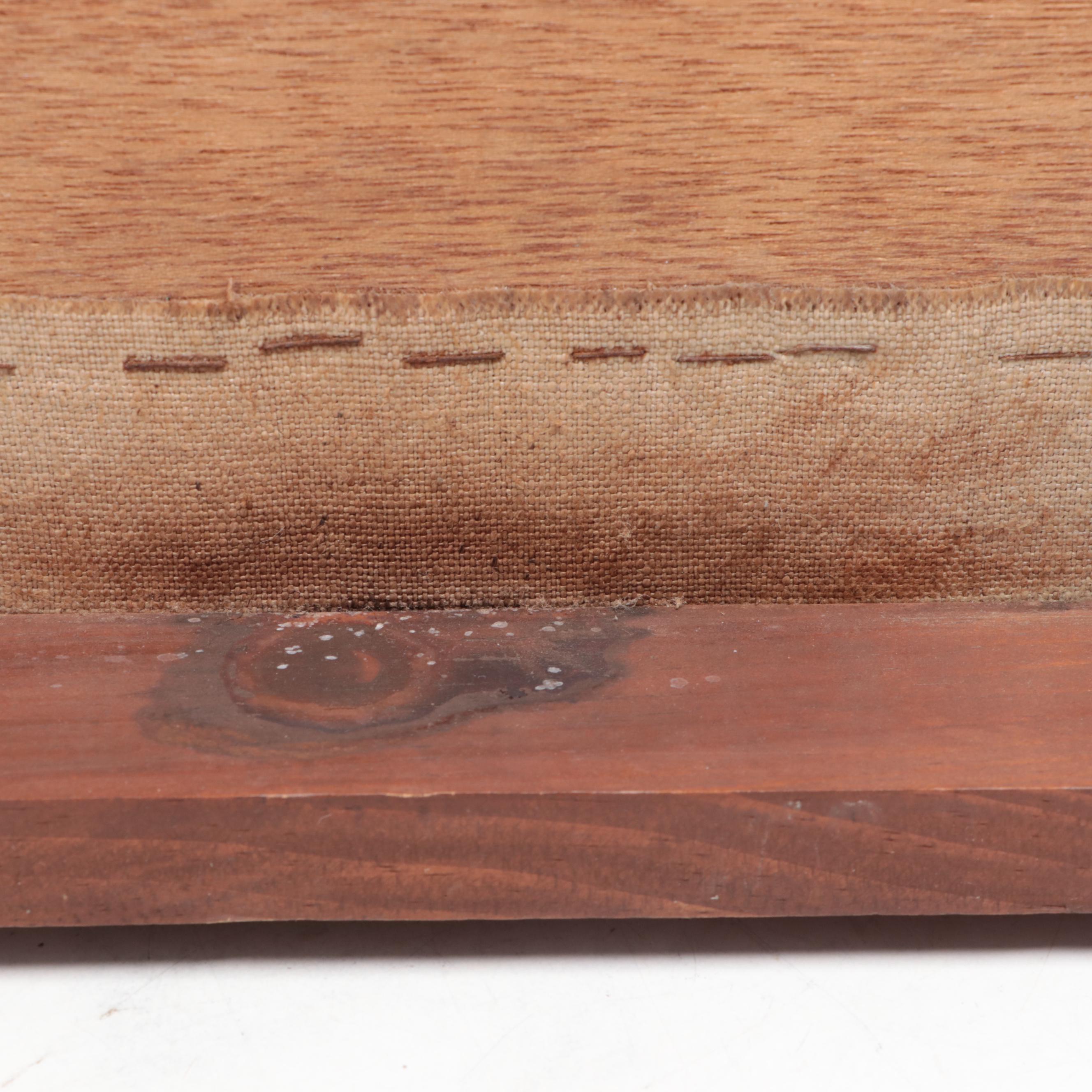 Handmade Embroidered Floral Motif Wood Case Wall Clock