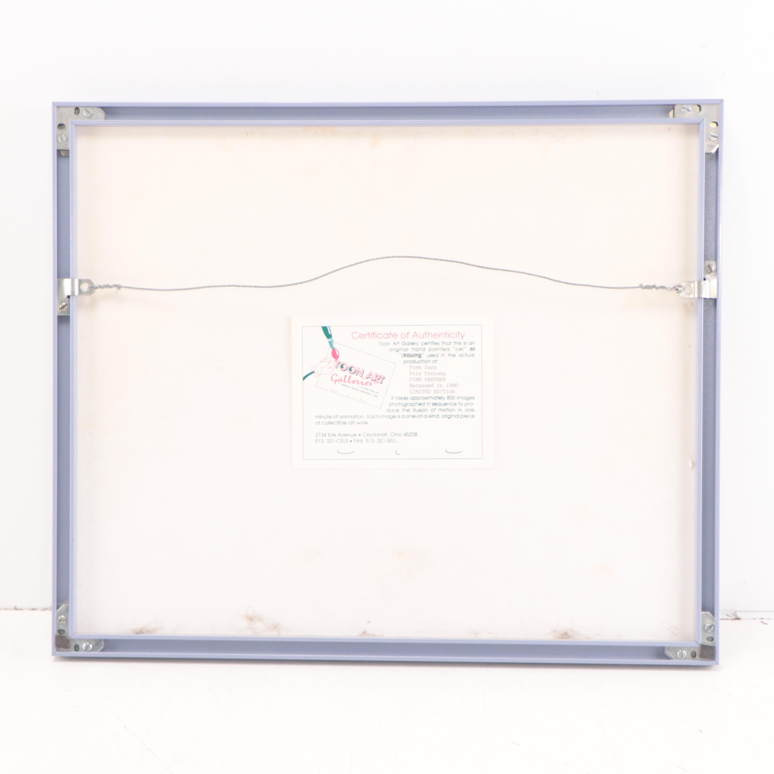 Friz Freleng Signed "Pink Panther" Hand-Painted Animation Cel