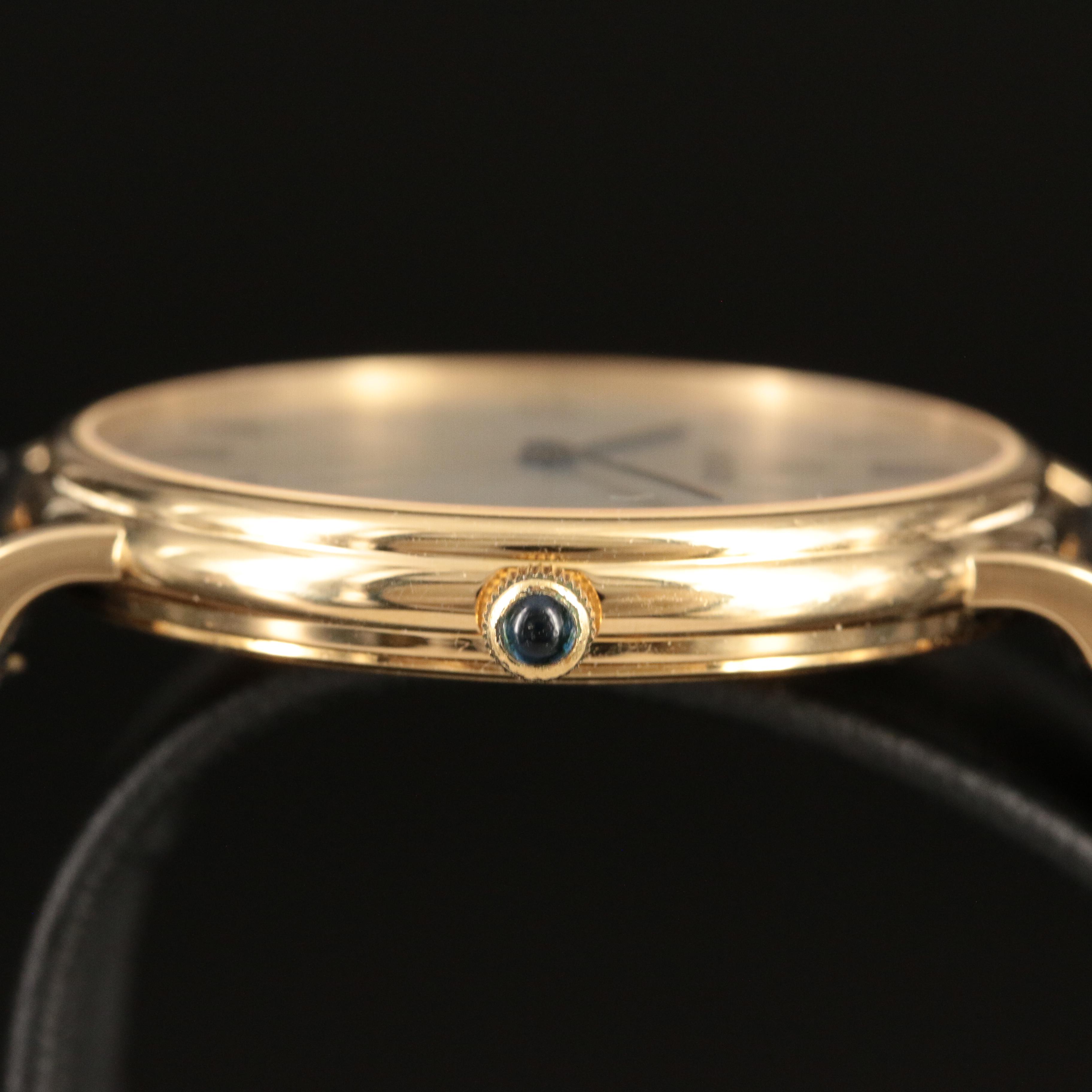 Concord 18k Gold Bennington Guilloche Dial 35mm Quartz Watch