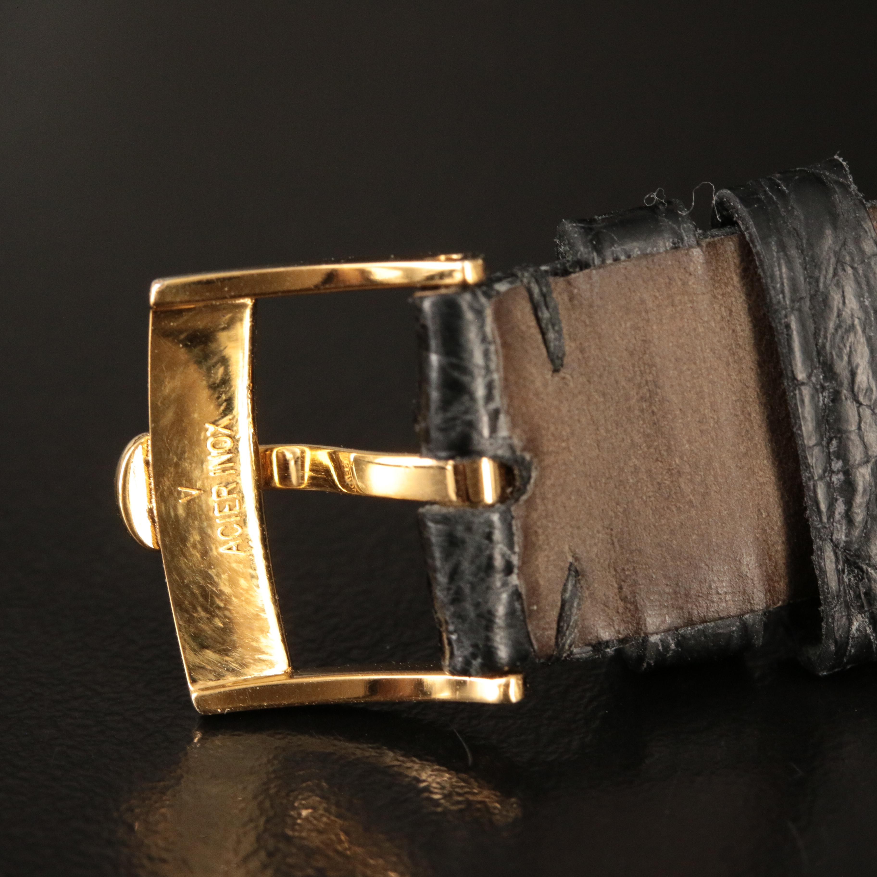 Concord 18k Gold Bennington Guilloche Dial 35mm Quartz Watch