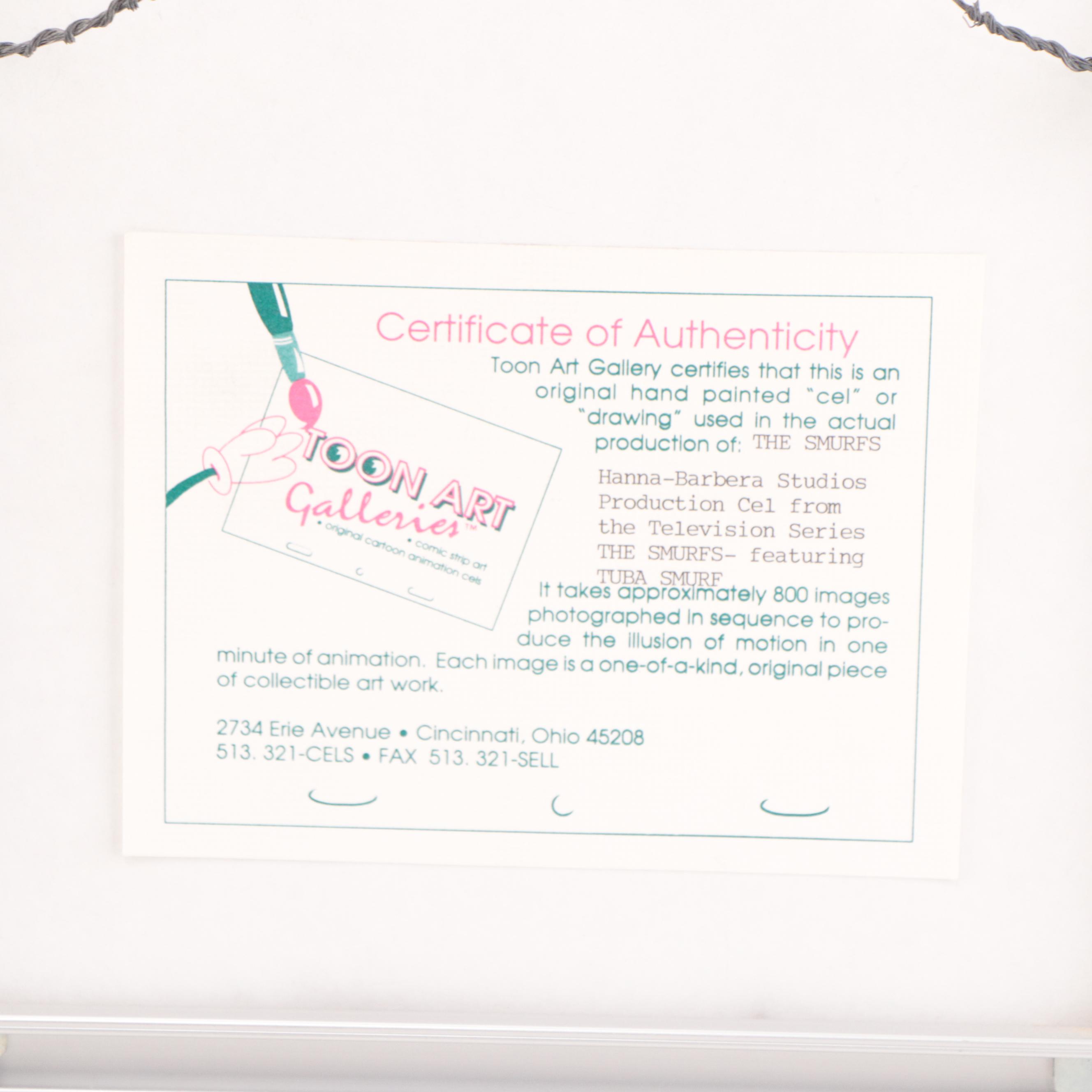 Hanna-Barbera "The Smurfs" Production Cel, More