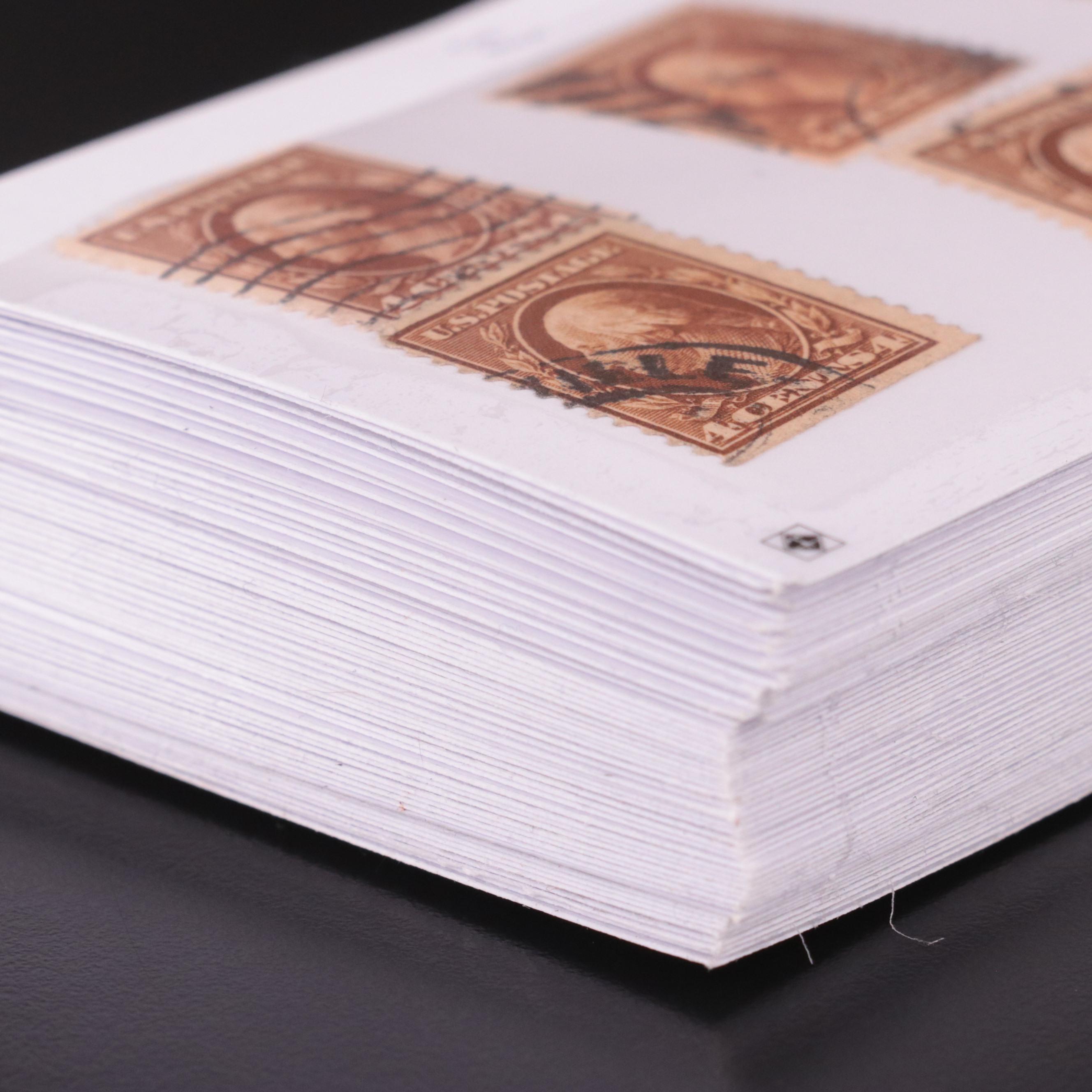 Dealer Cards of Early 20th Century Washington and Franklin Postage Stamps