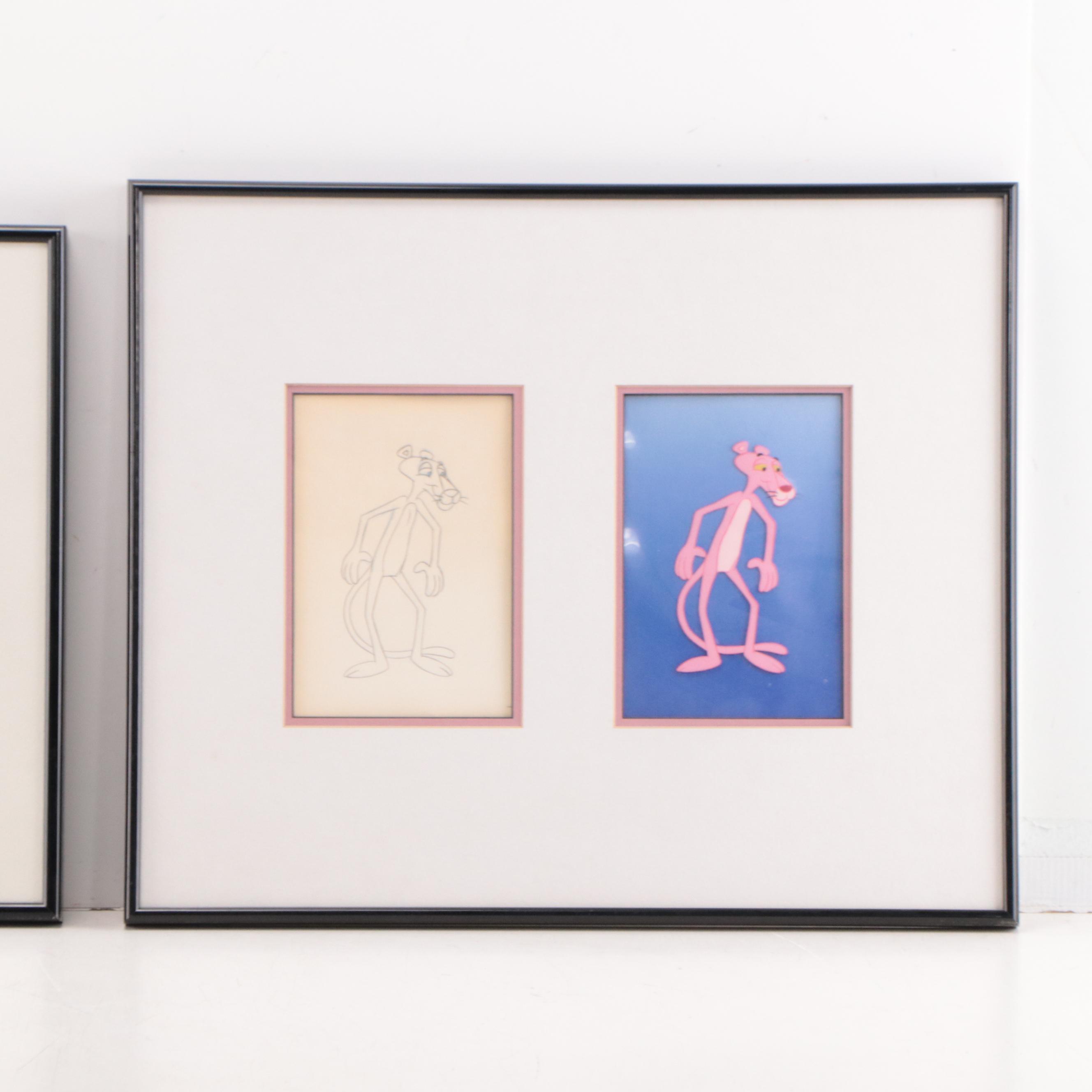 Friz Freleng "Pink Panther" Drawing and Production Cel, More