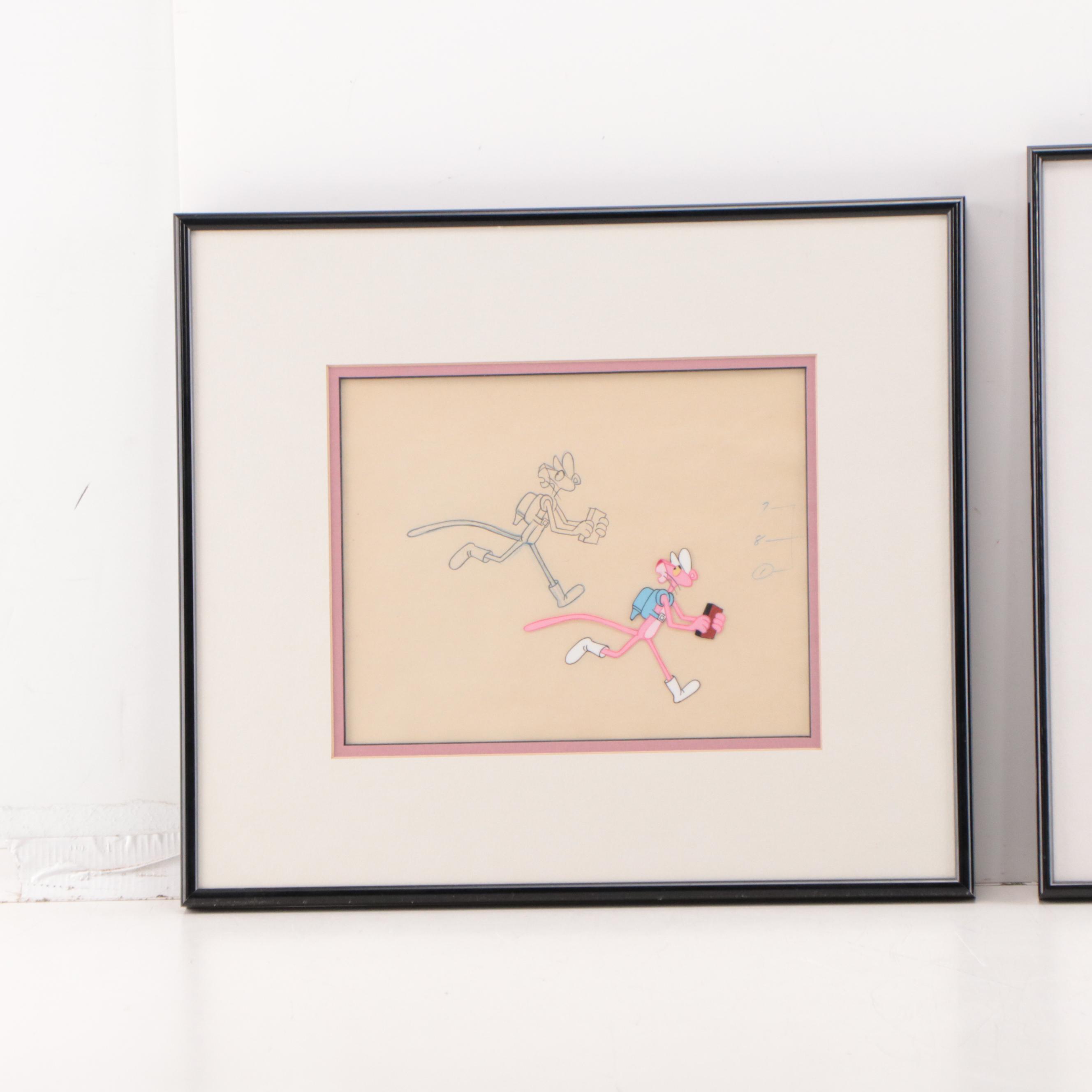 Friz Freleng "Pink Panther" Drawing and Production Cel, More