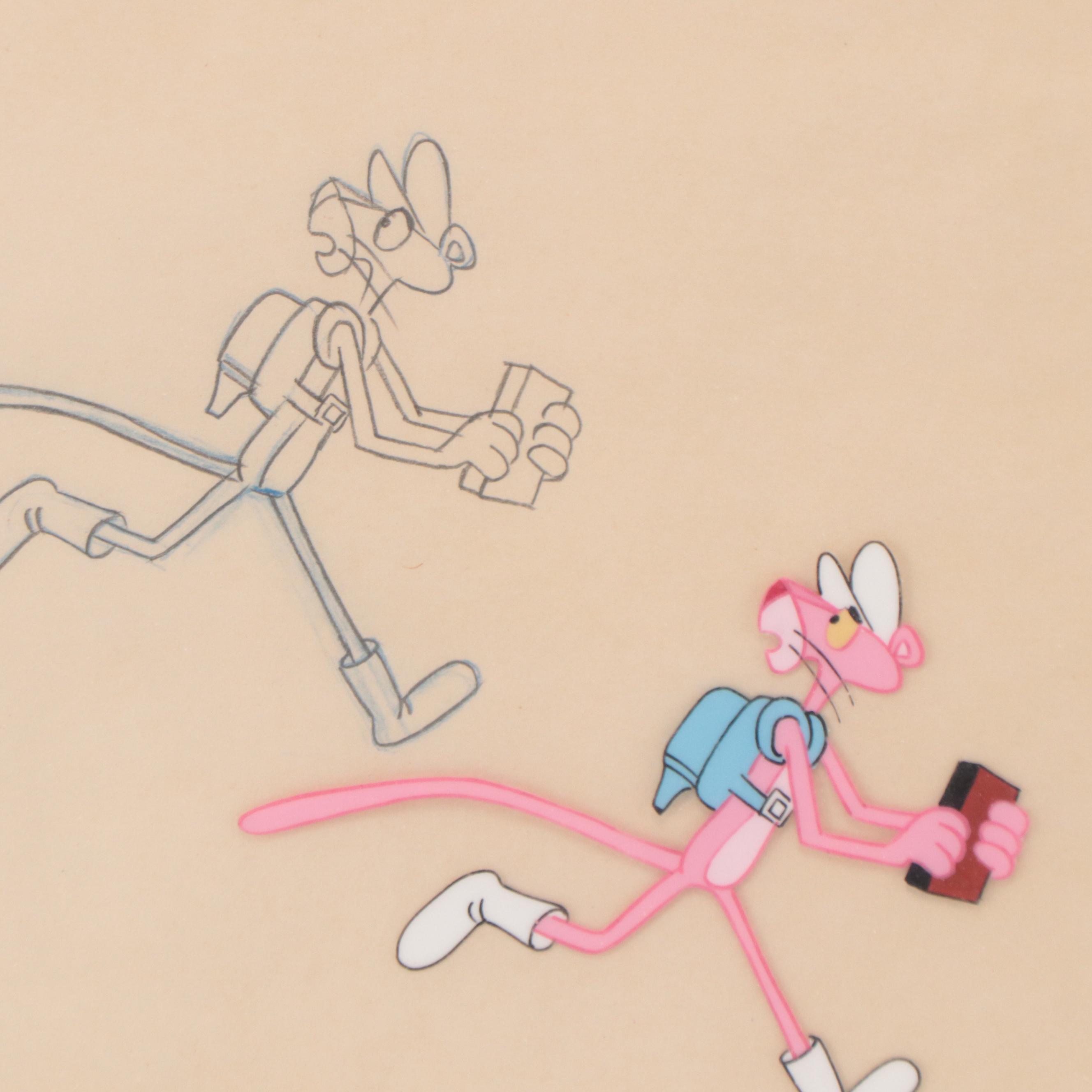 Friz Freleng "Pink Panther" Drawing and Production Cel, More