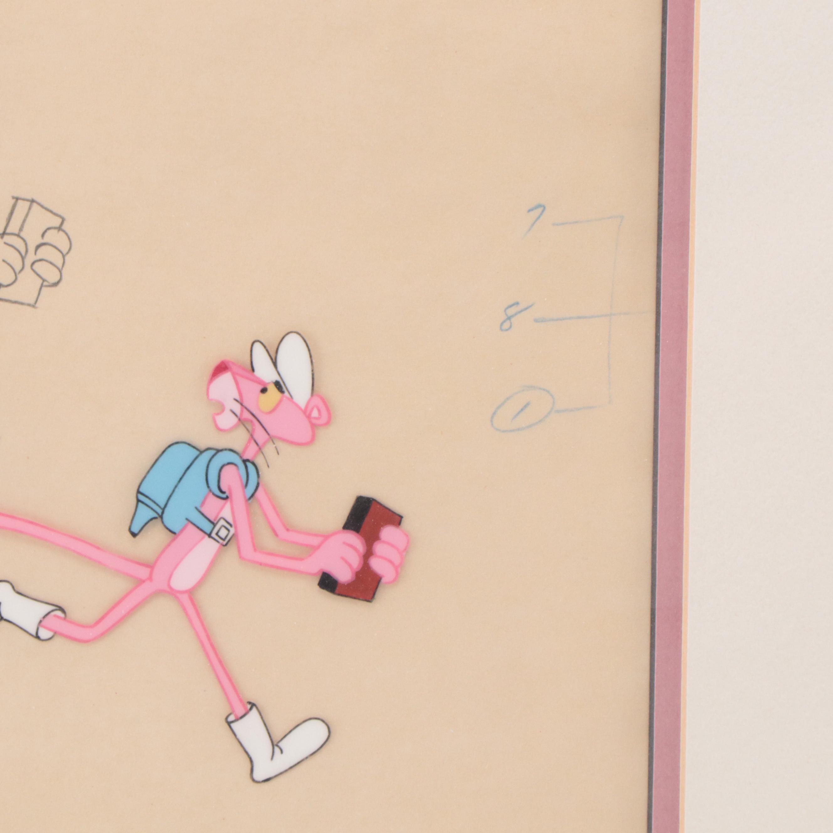 Friz Freleng "Pink Panther" Drawing and Production Cel, More