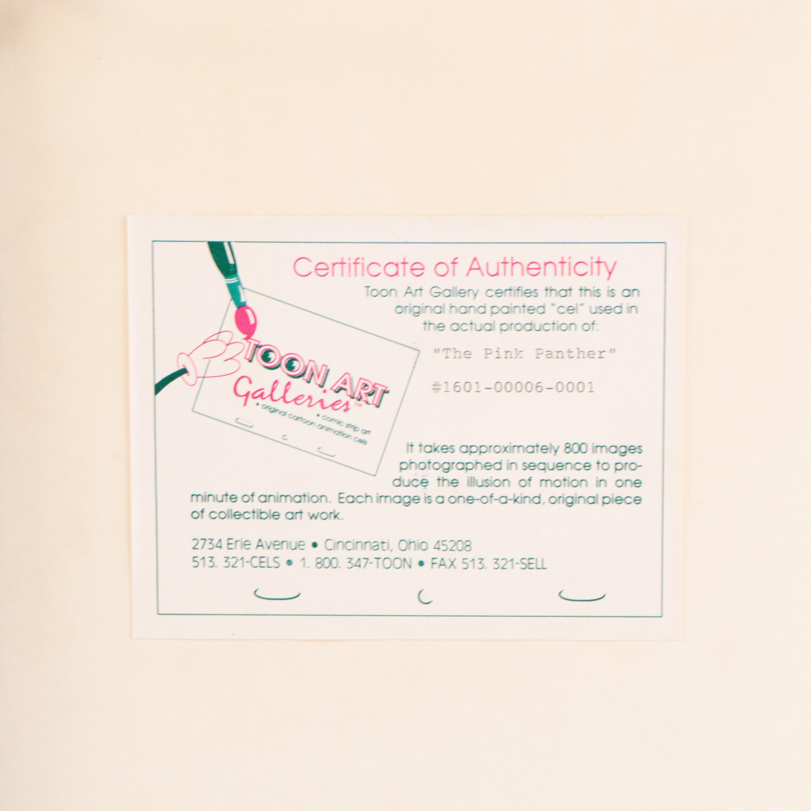 Friz Freleng "Pink Panther" Drawing and Production Cel, More