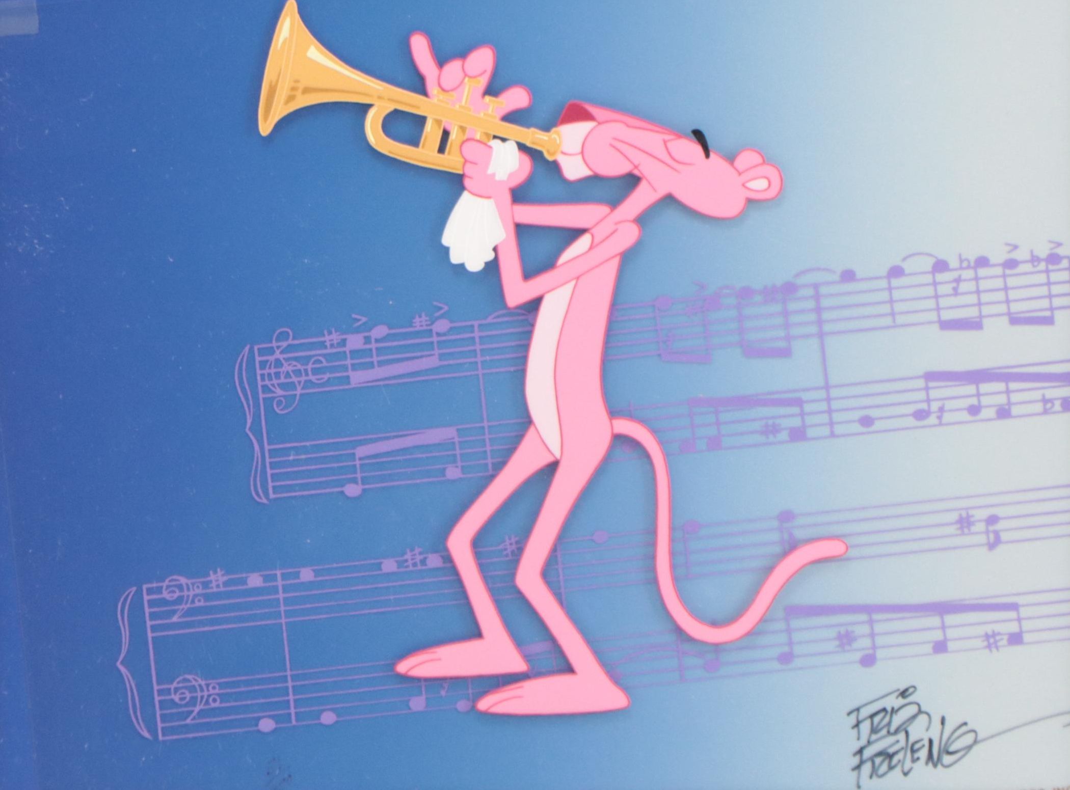 Friz Freleng Signed "Pink Panther" Hand-Painted Animation Cel