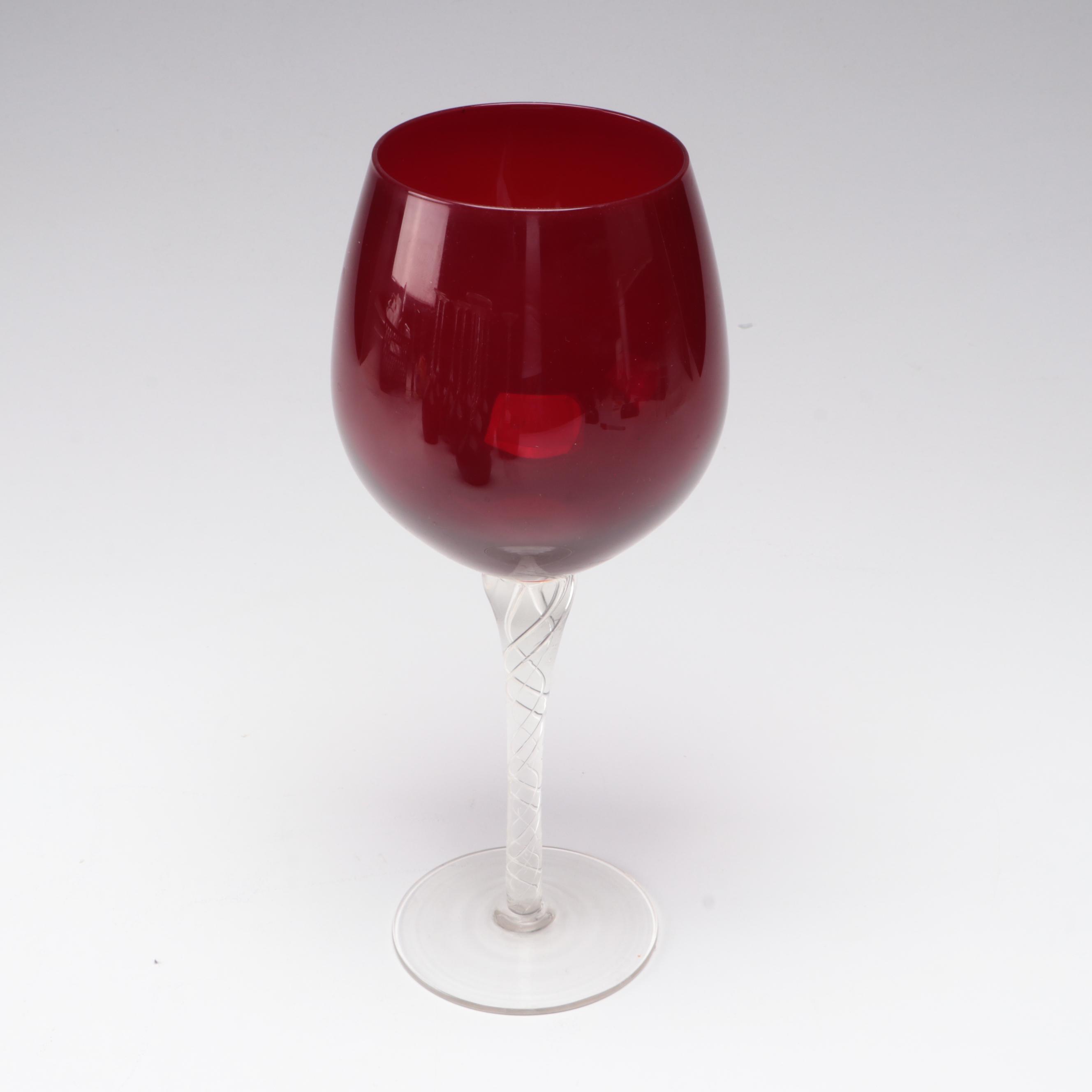 Artland "Braid Ruby" Wine Glasses