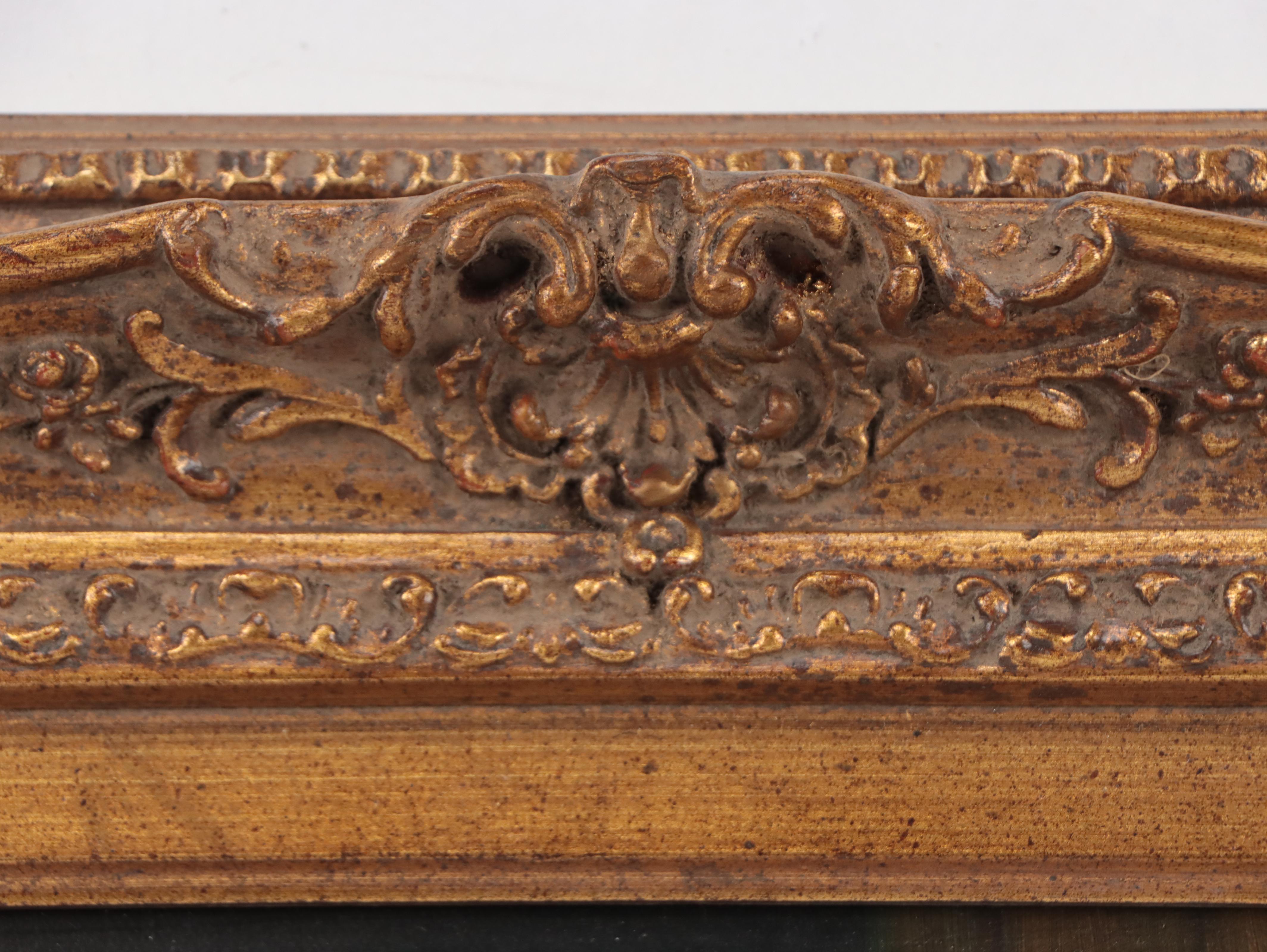 Oil Painting of Two Rabbits in Barn