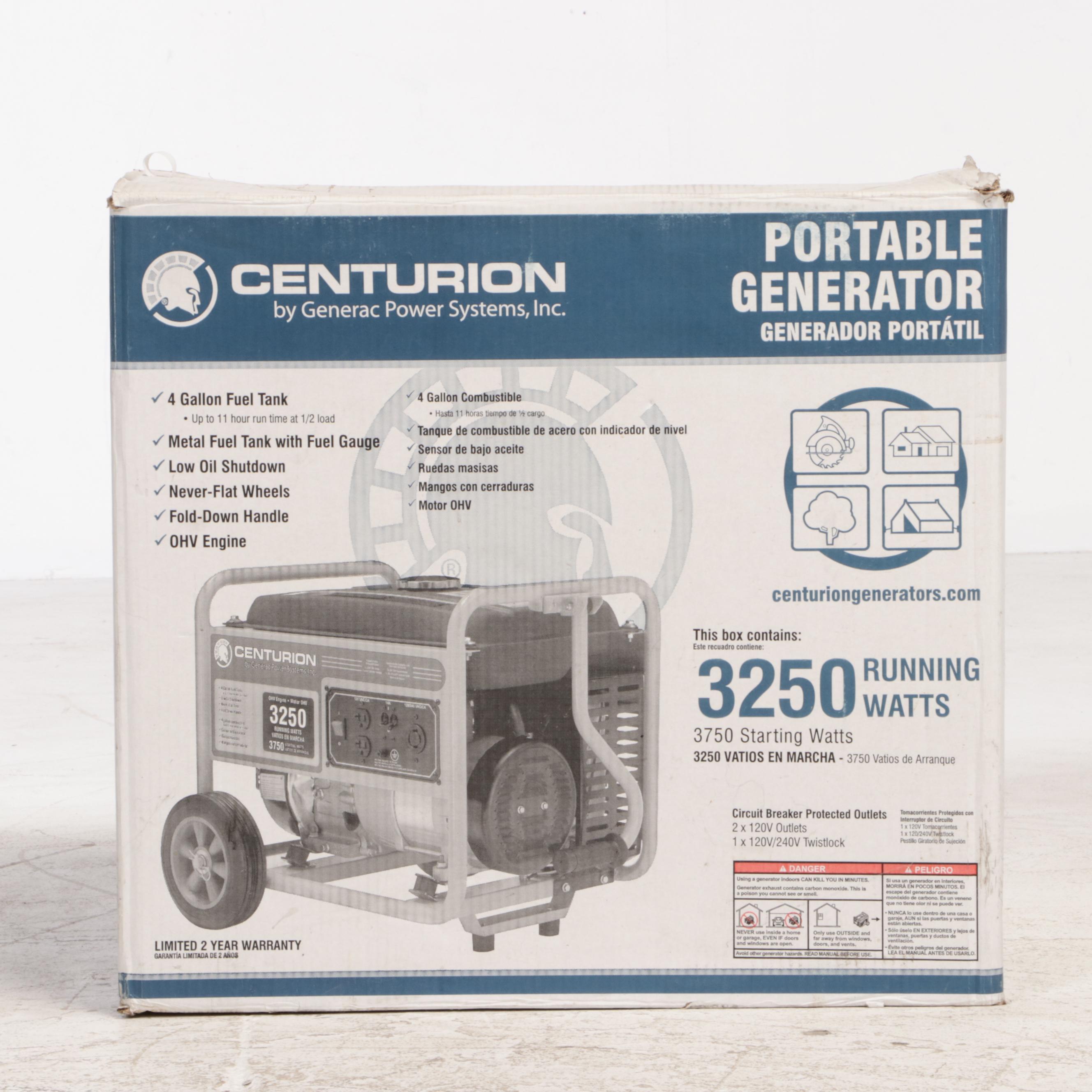 Generac Centurion 3250 Running Watts Gas Powered Portable Generator